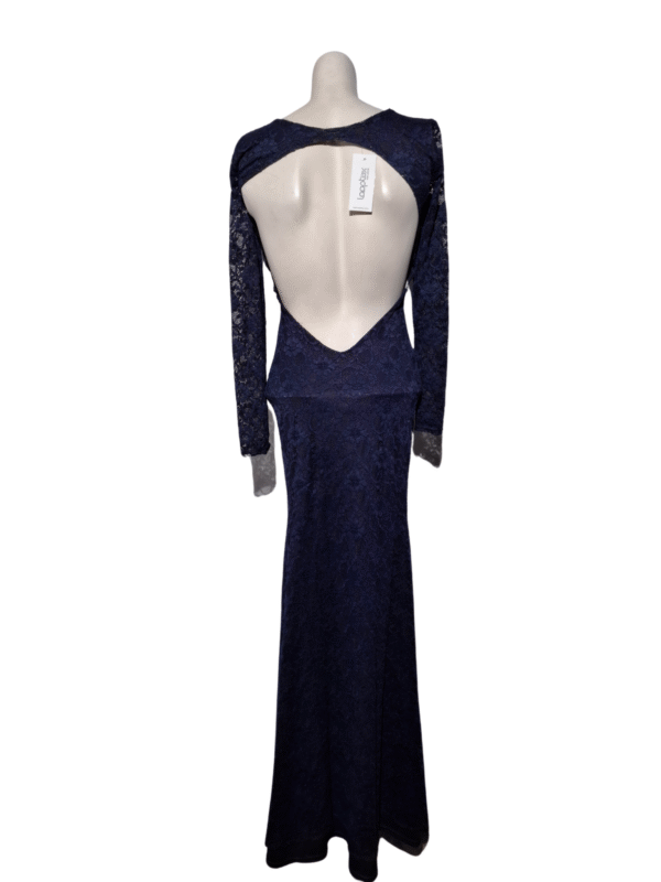 Tamsiai mėlyna gipiūrinė suknelė, XS