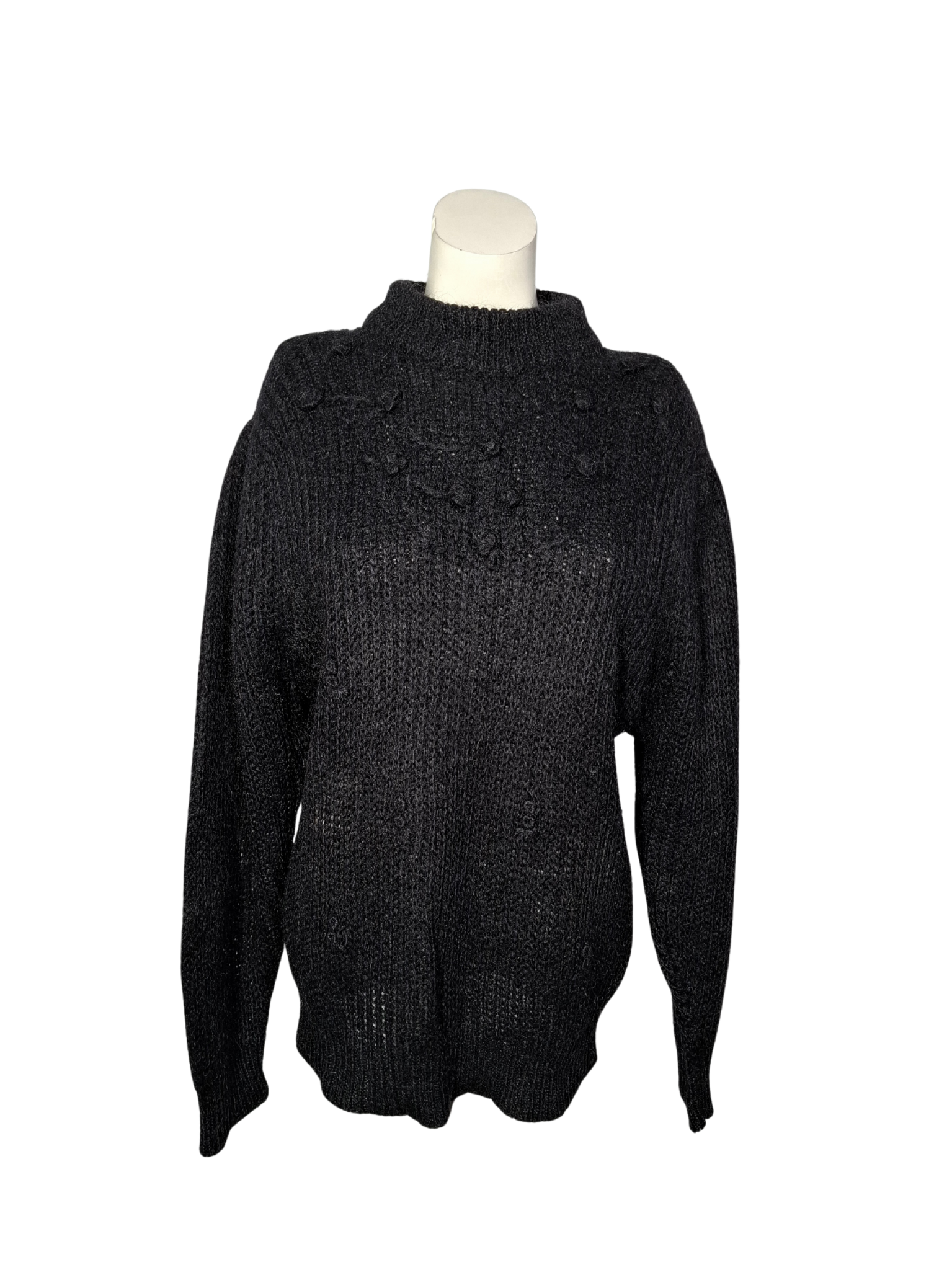 Juodas vintažinis KNIT ONE megztinis, M