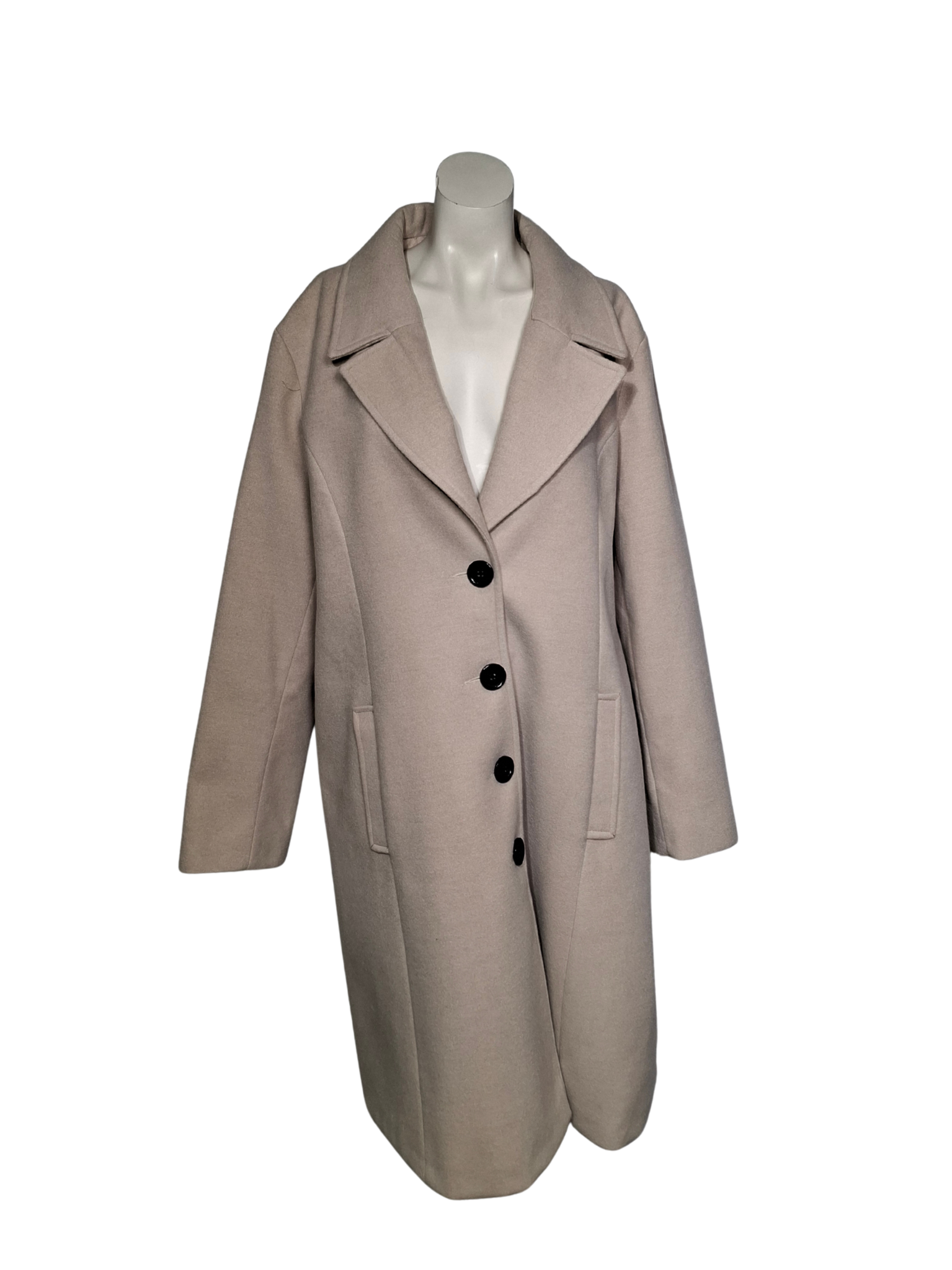 Smėlio spalvos ANDROSE paltas, 3XL