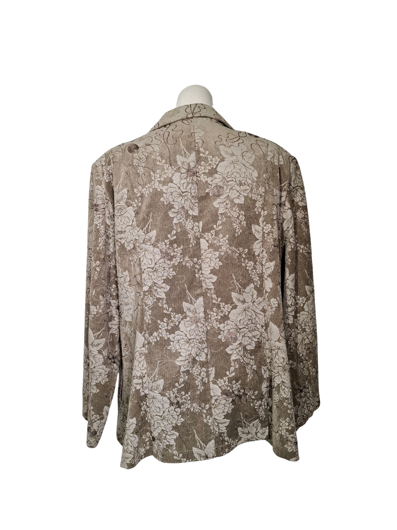 Rudas gėlėtas vintažinis TAVO STILIUS švarkas, XXL