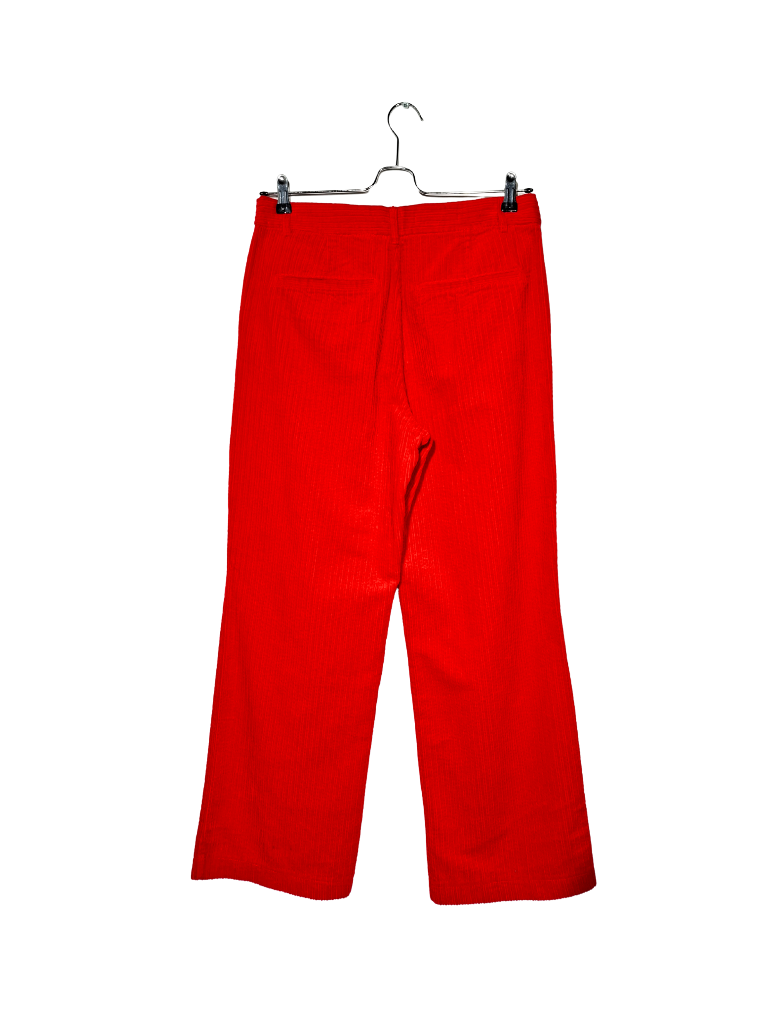Raudonos velvetinės ZARA kelnės, L