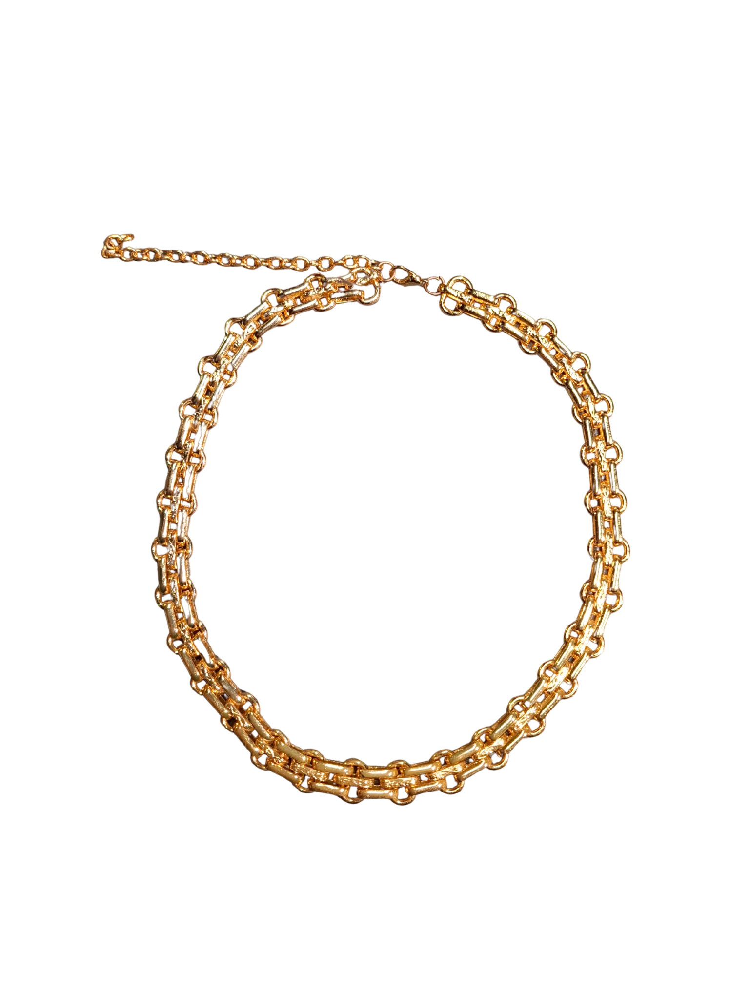 Auksinės spalvos kaklo papuošalas