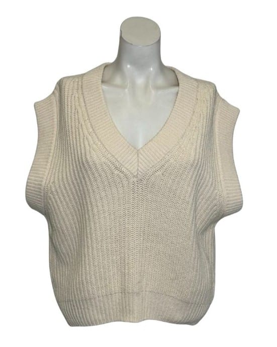 Smėlio spalvos megzta GINA TRICOT liemenė, S
