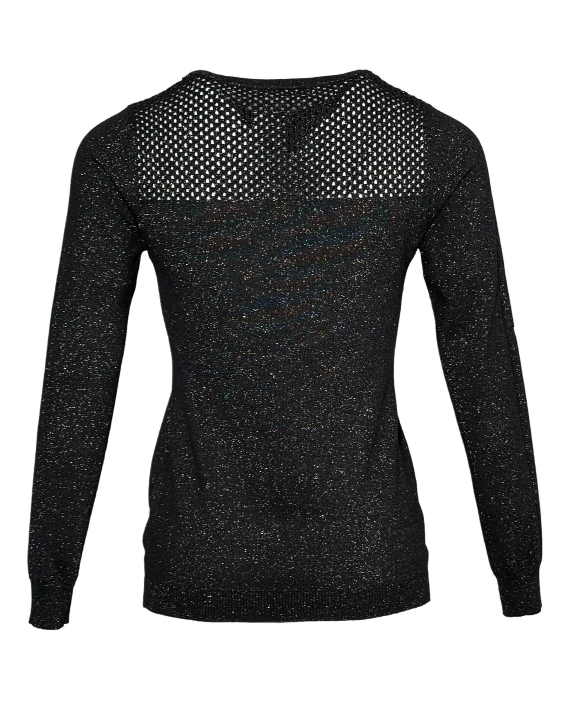 Juodas vilnos ir kašmyro mišinio megztinis, XS