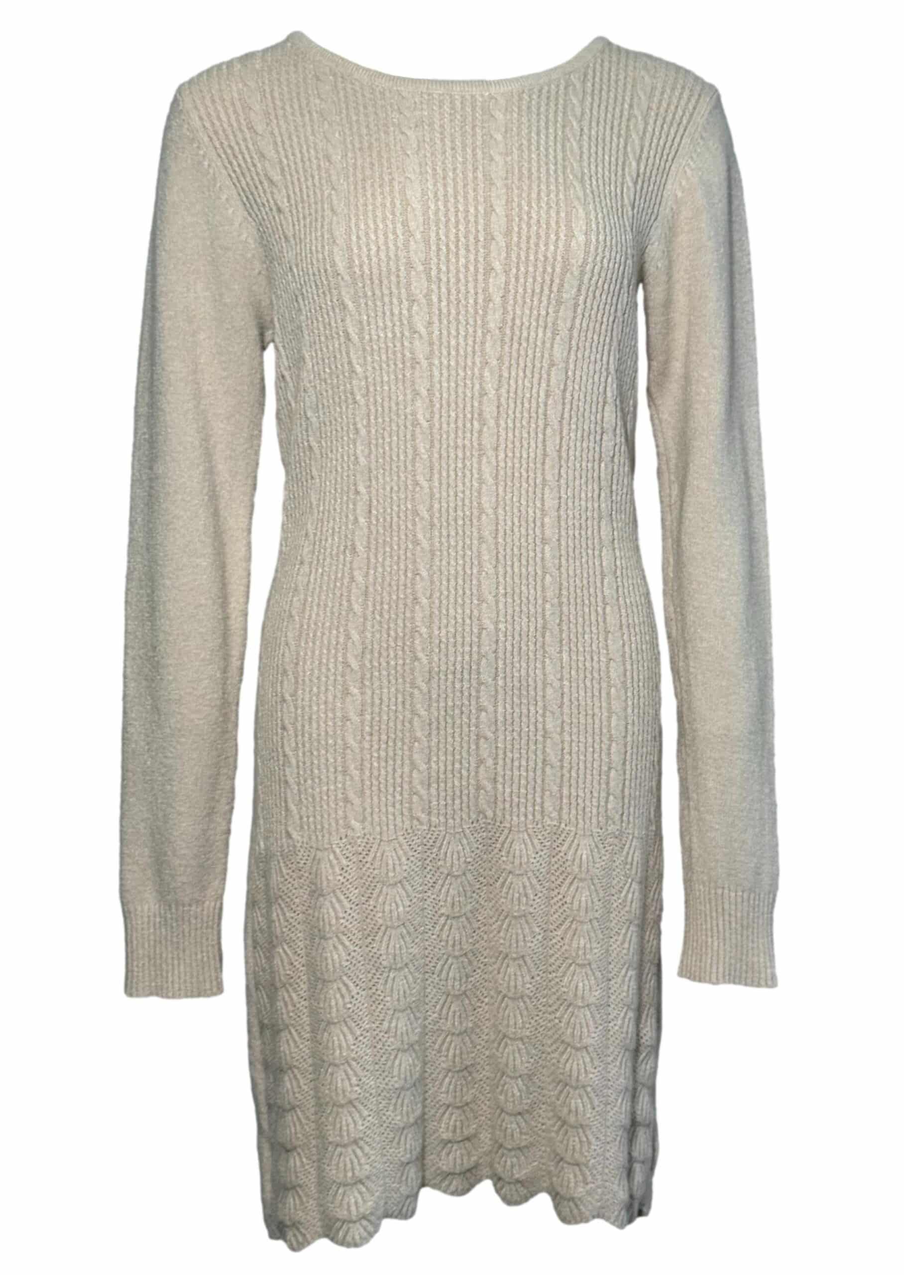 Smėlio spalvos megzta DROLE AUTOMNE HIVER suknelė, L/XL