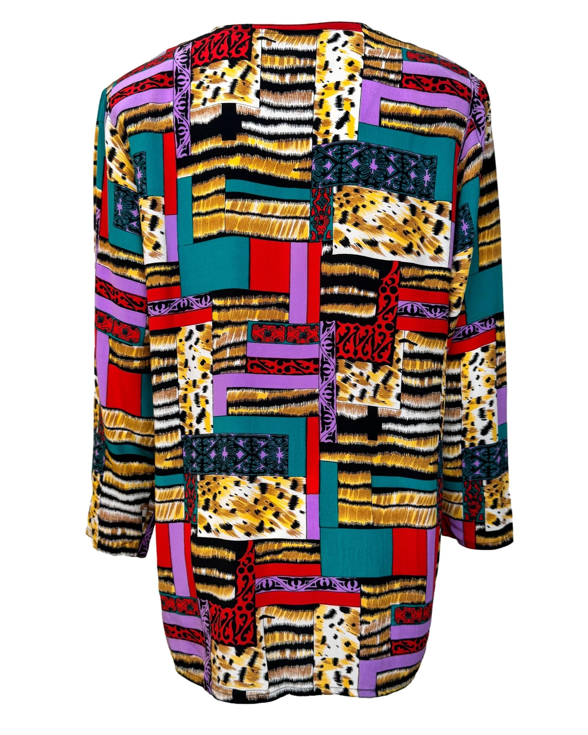 Įvairiaspalvė vintažinė šilkinė SILK DE SILK palaidinė, M