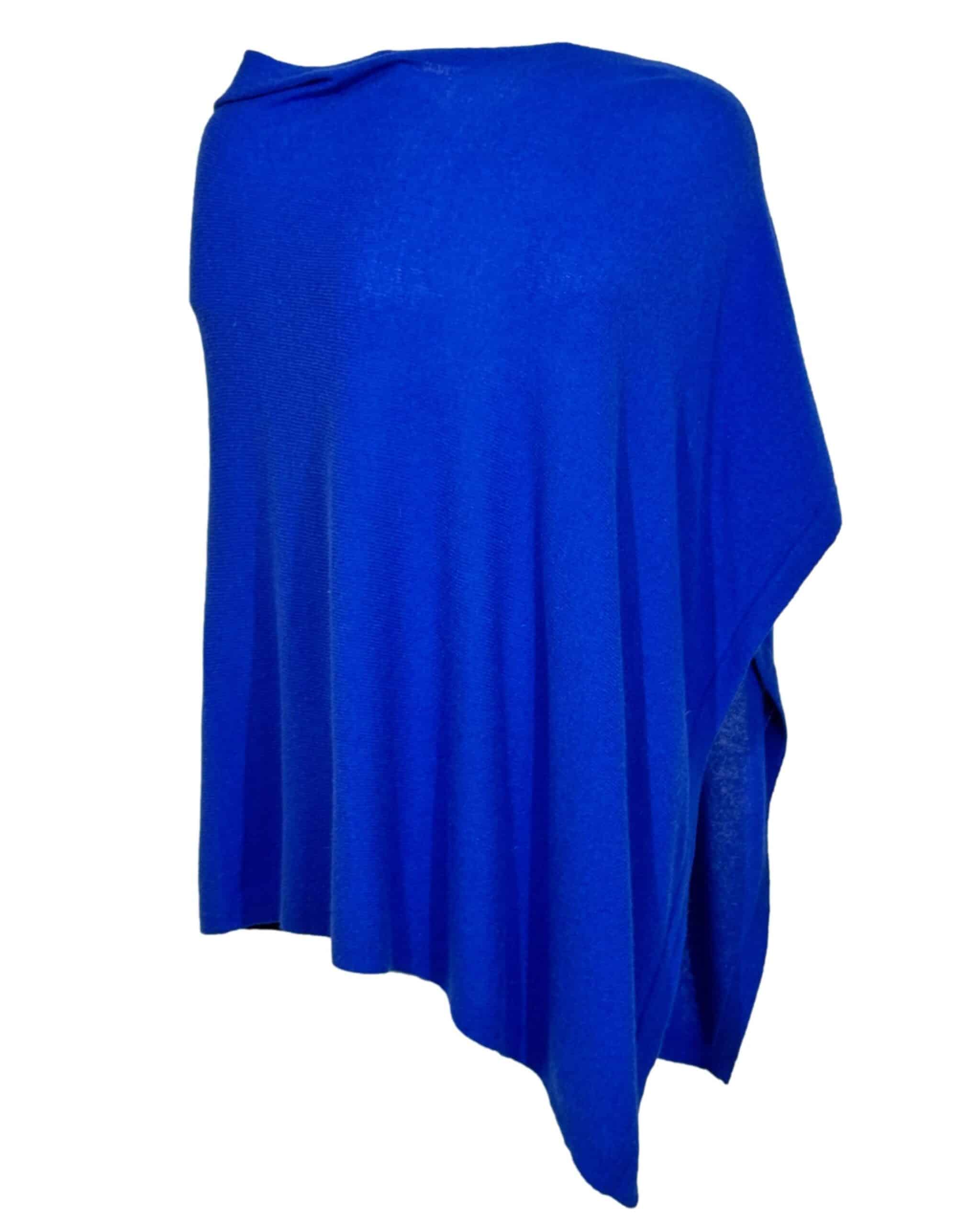 Mėlynas vilnos mišinio CHRISTINE BOUTIQUE pončas