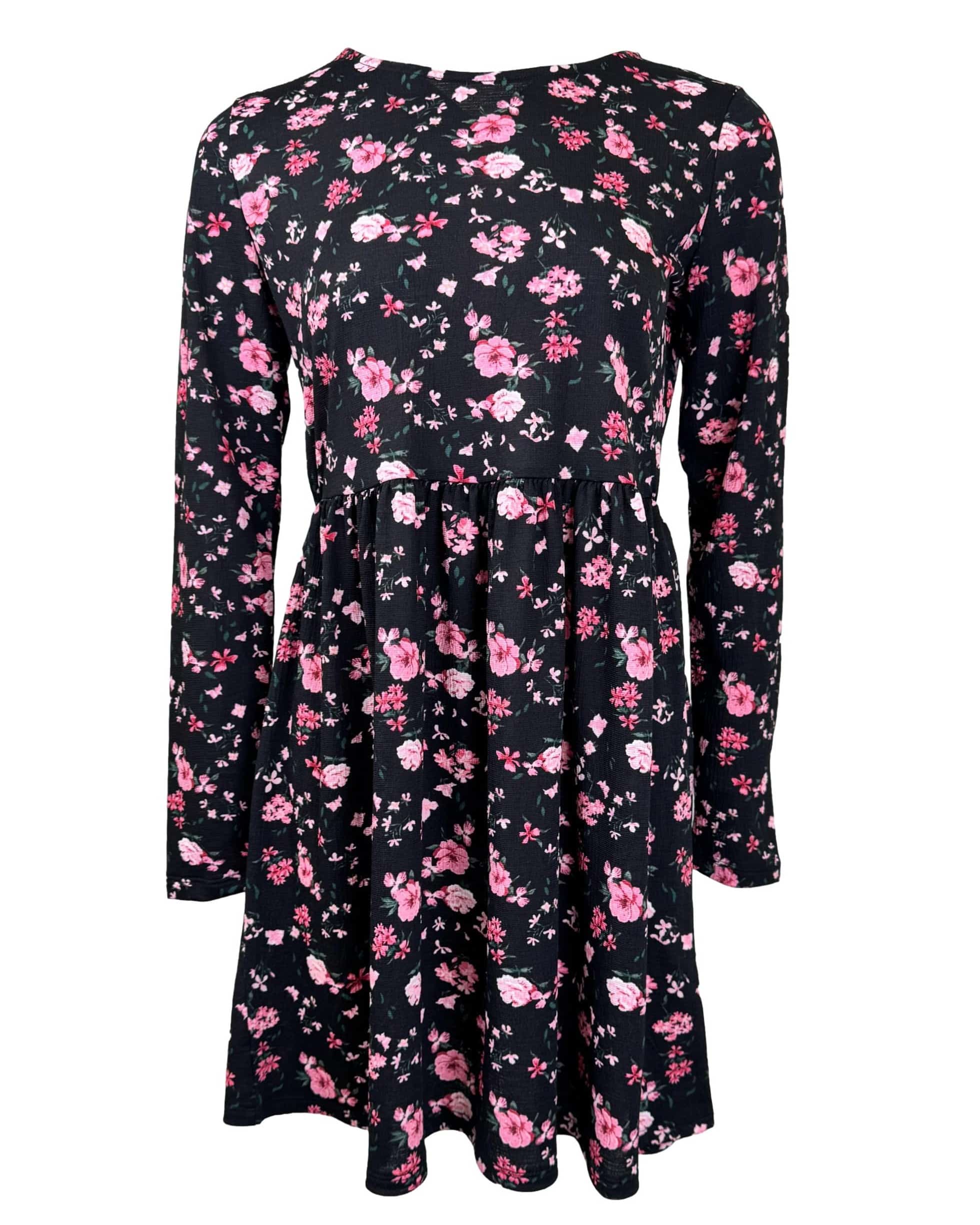 Juoda gėlėta CROPP suknelė, M