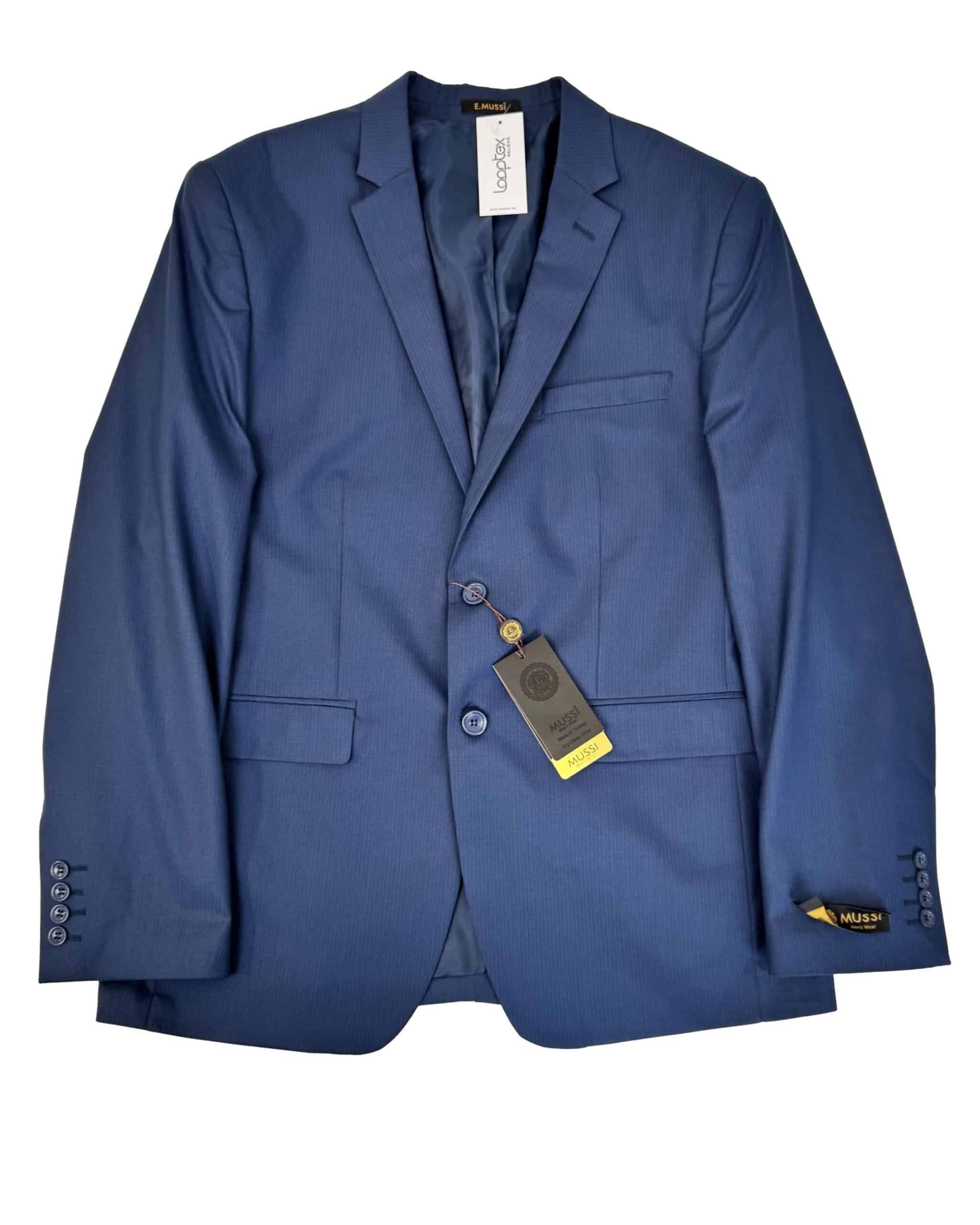 Mėlynas vilnos mišinio vyriškas MUSSI švarkas, L, NAUJAS