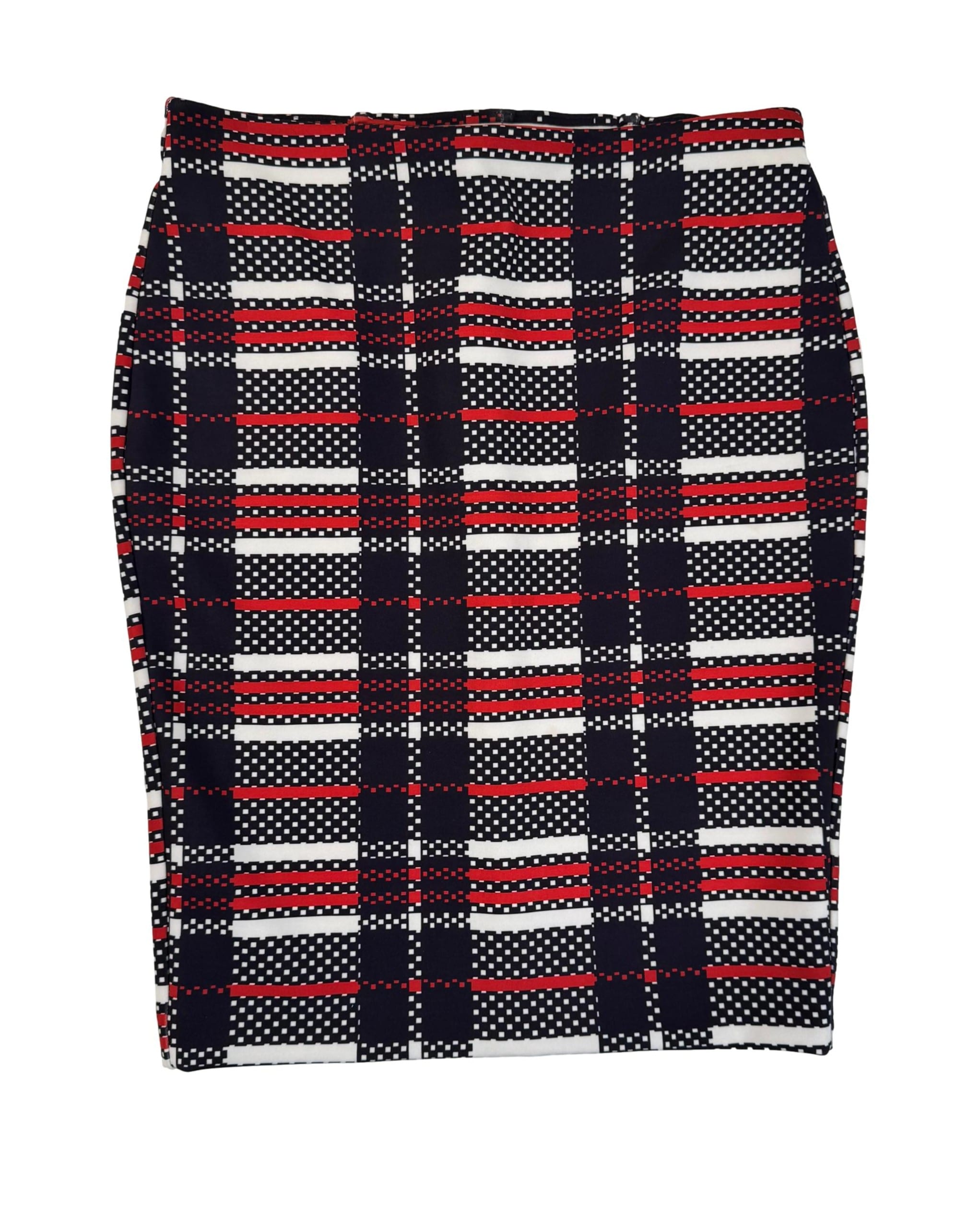 Mėlynas raštuotas PAPAYA sijonas, L