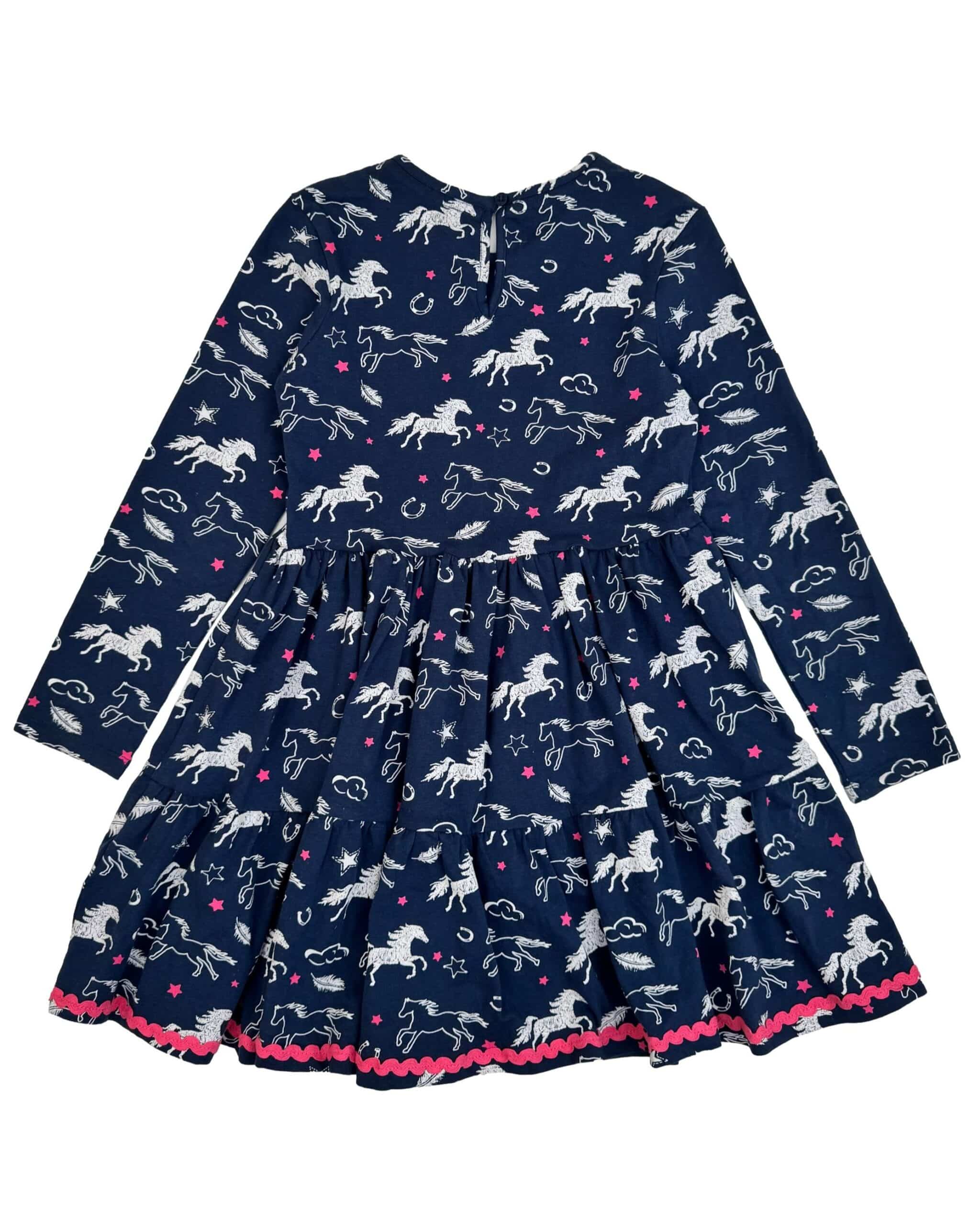 Mėlyna raštuota vaikiška MOONSOON suknelė, 7-8 m.