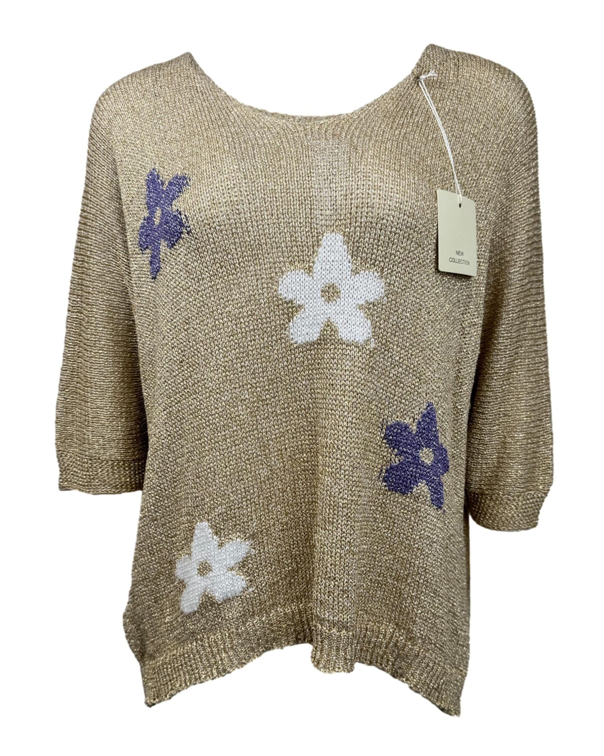 Aukso spalvos NEW COLLECTION megztinis, L, NAUJAS