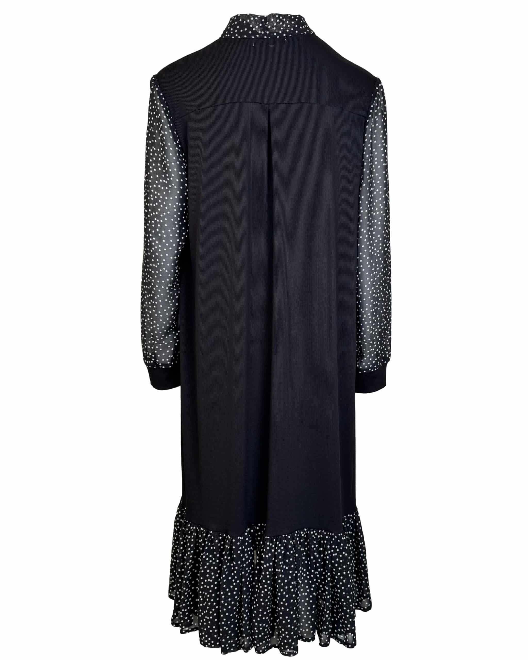 Juoda taškuota ISA suknelė, XL