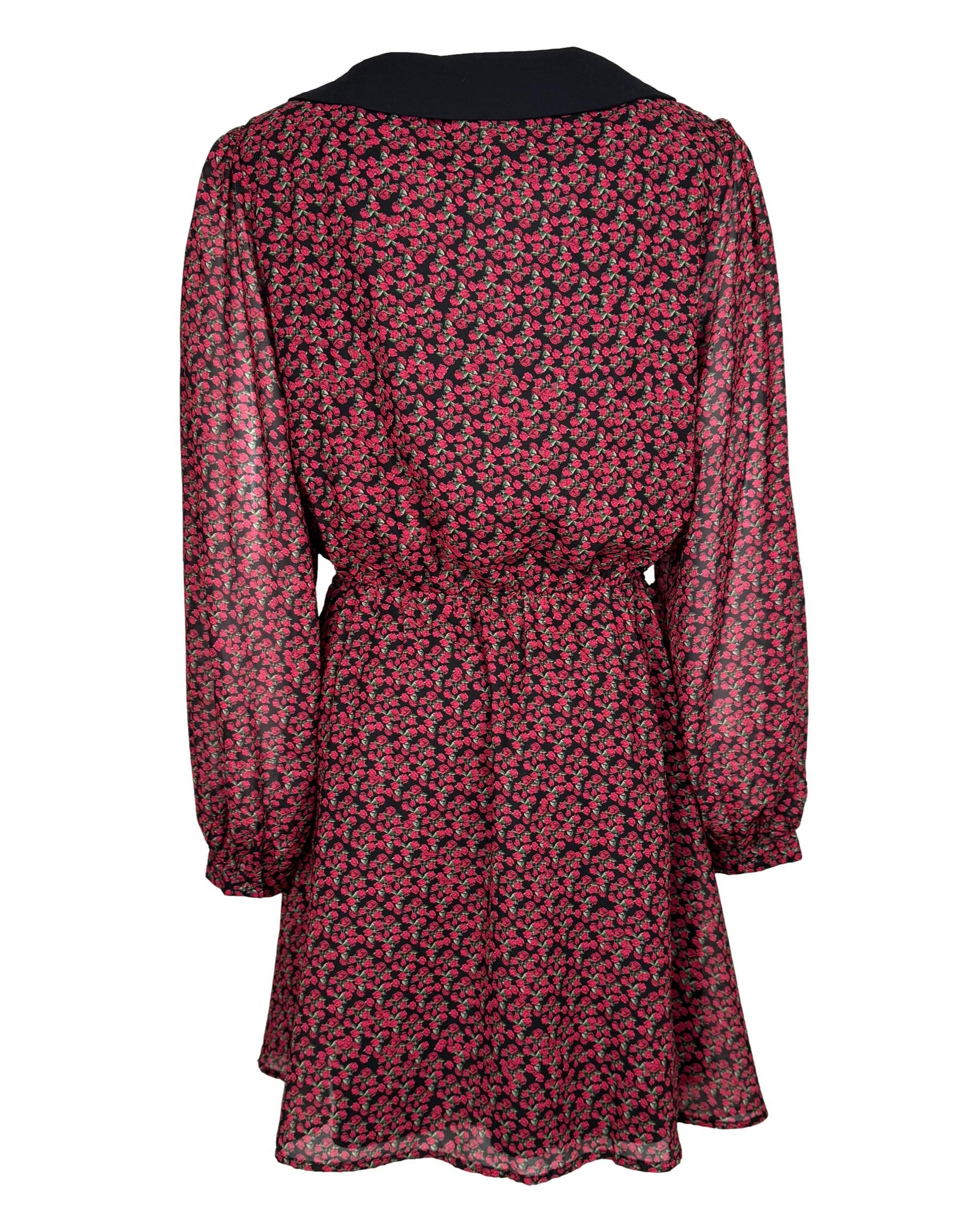 Raudona gėlėta MOHITO suknelė, L