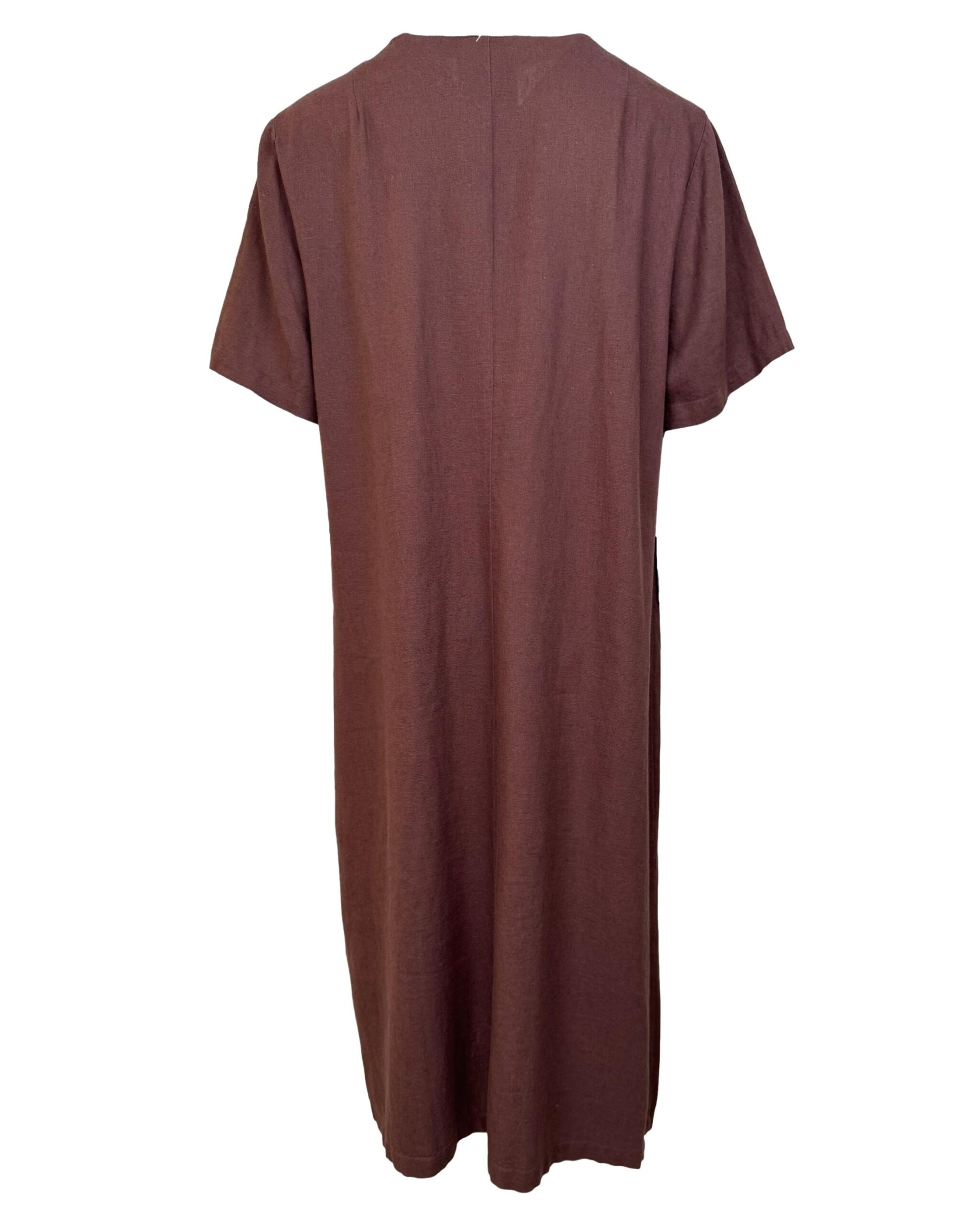 Ruda lino mišinio SIDONAS suknelė, XL, NAUJA