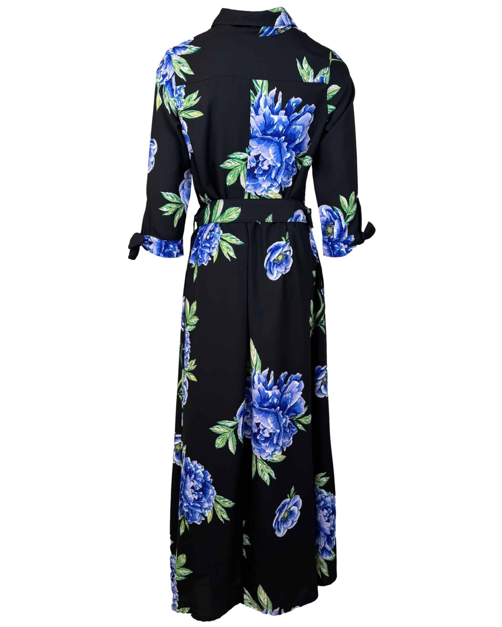 Juoda gėlėta DANCING LEOPARD suknelė, M