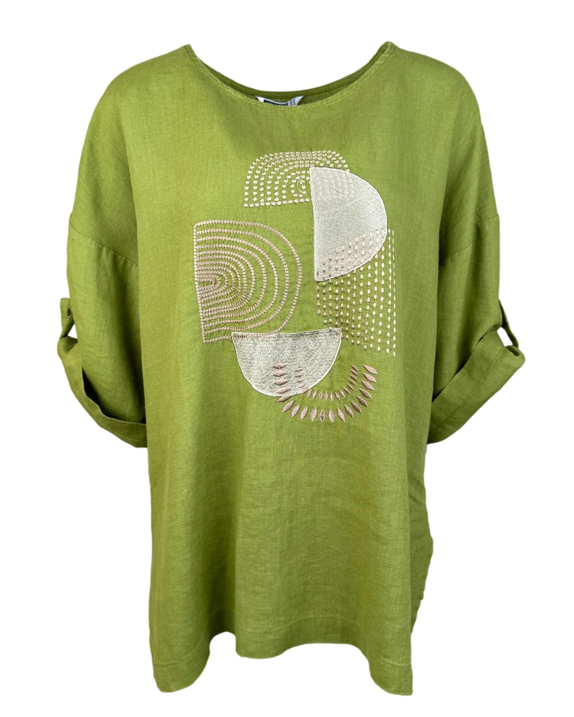 Žalia lininė ANNAVERO palaidinė, XXL