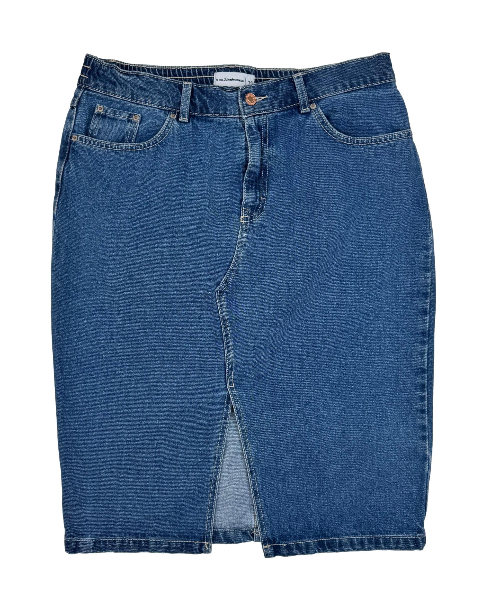 Mėlynas džinsinis DENIM COMPANY sijonas, XL