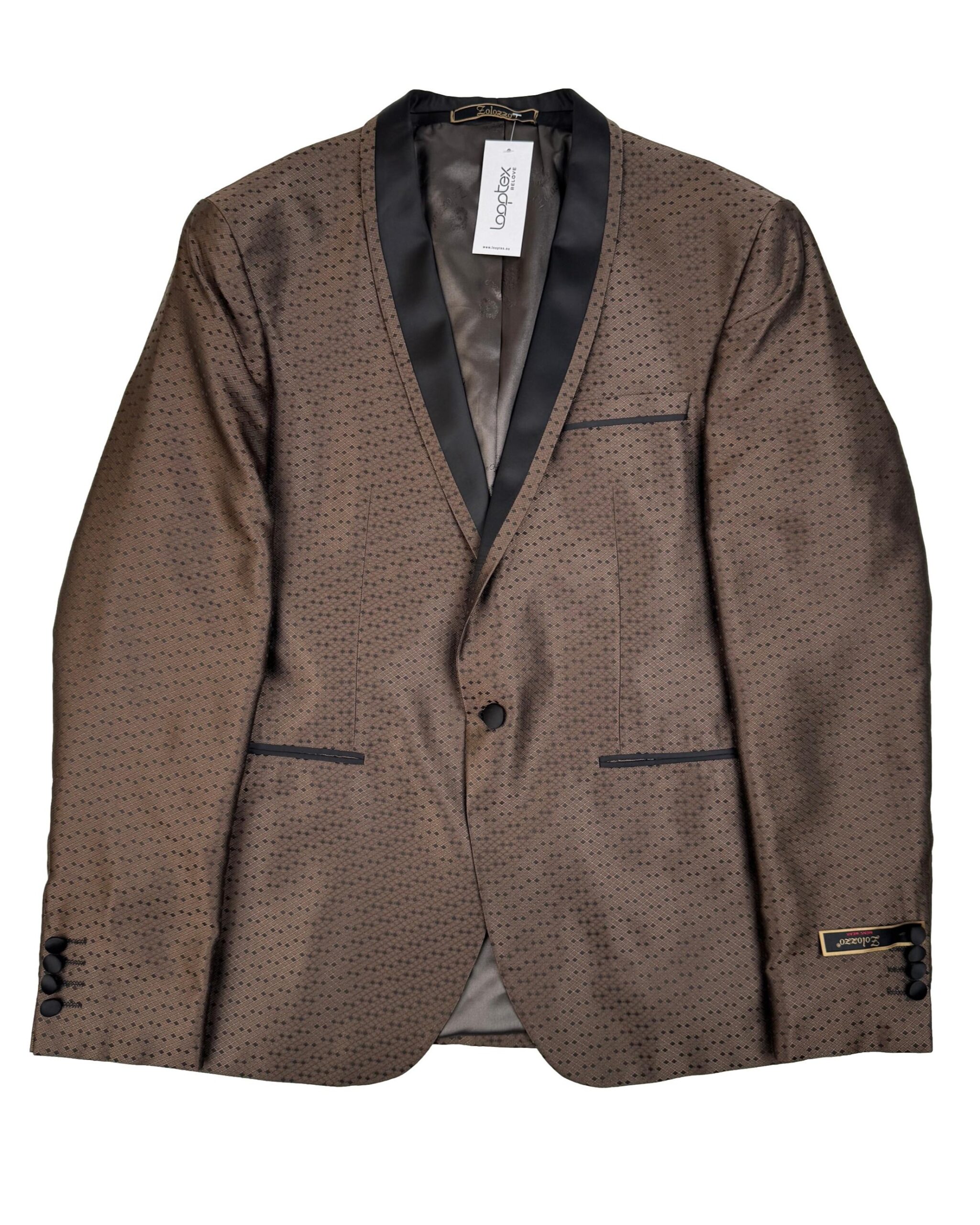 Vyriškas rudas ZOLOZZO švarkas, L, NAUJAS