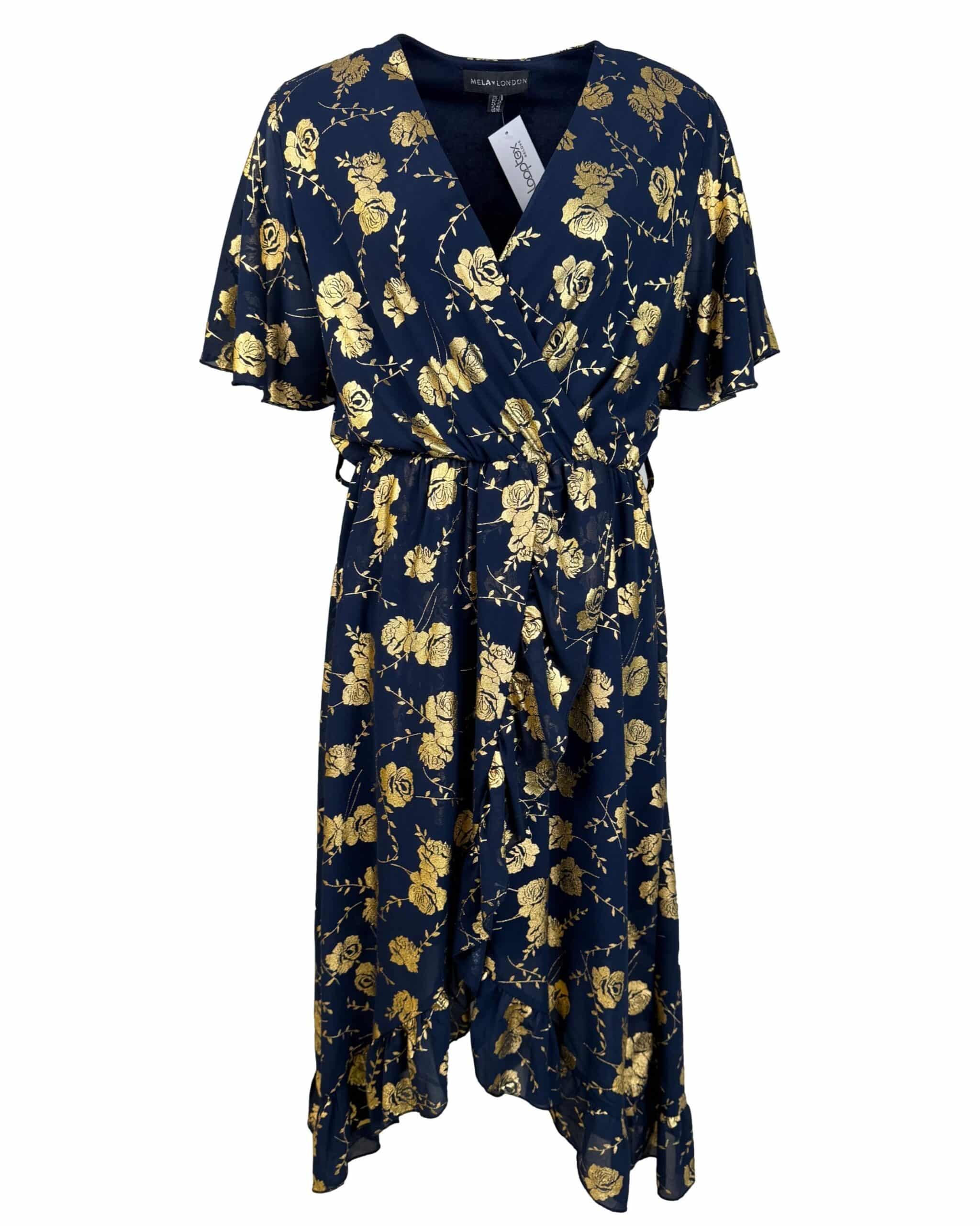 Mėlyna gėlėta MELA LONDON suknelė, L