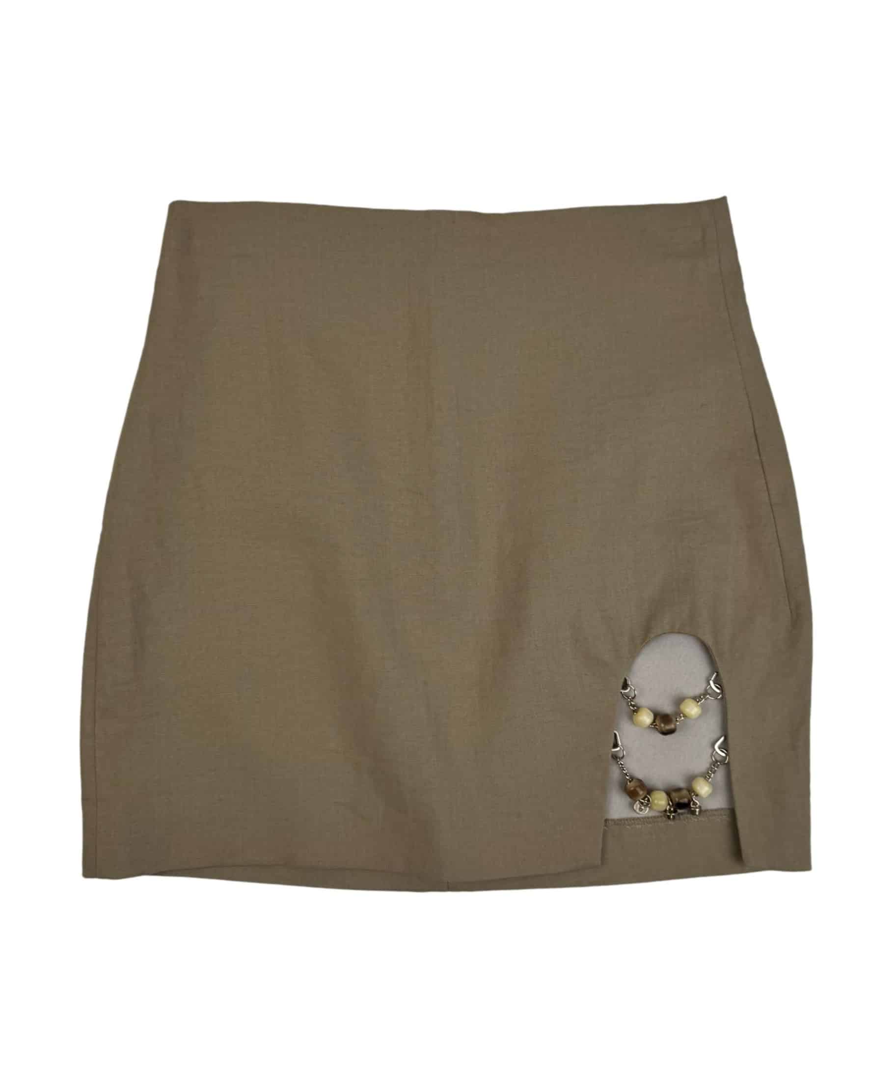Chaki spalvos ZARA sijonas, S