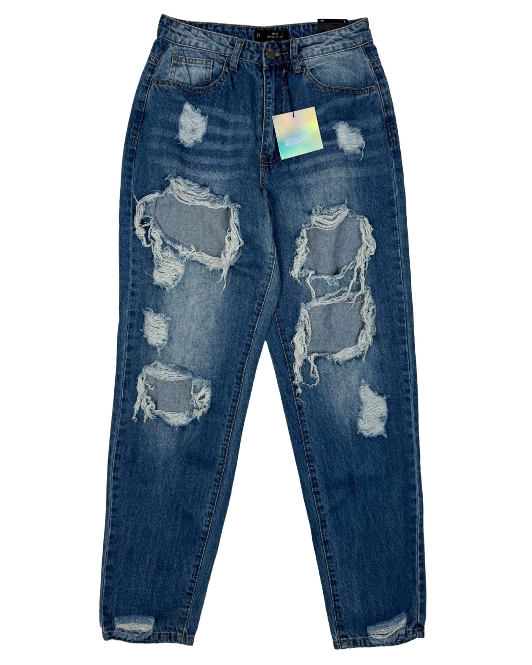 Mėlyni MISSGUIDED džinsai, S, NAUJI