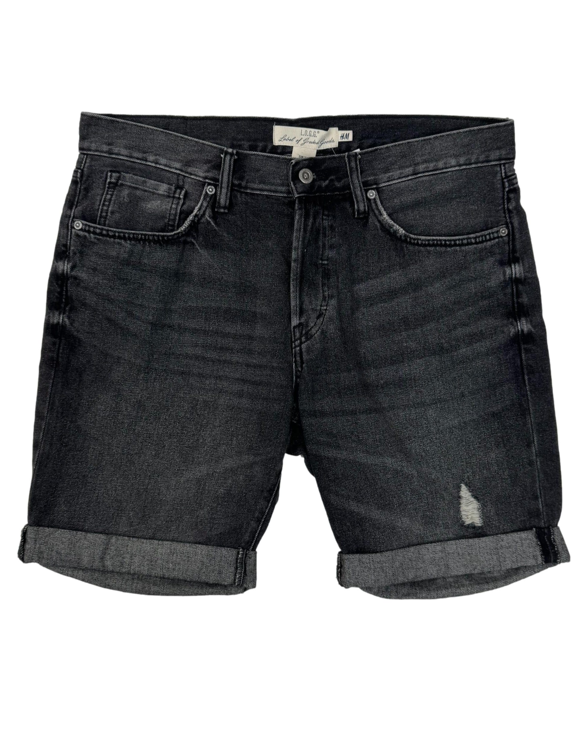 Vyriški juodi H&M šortai, L