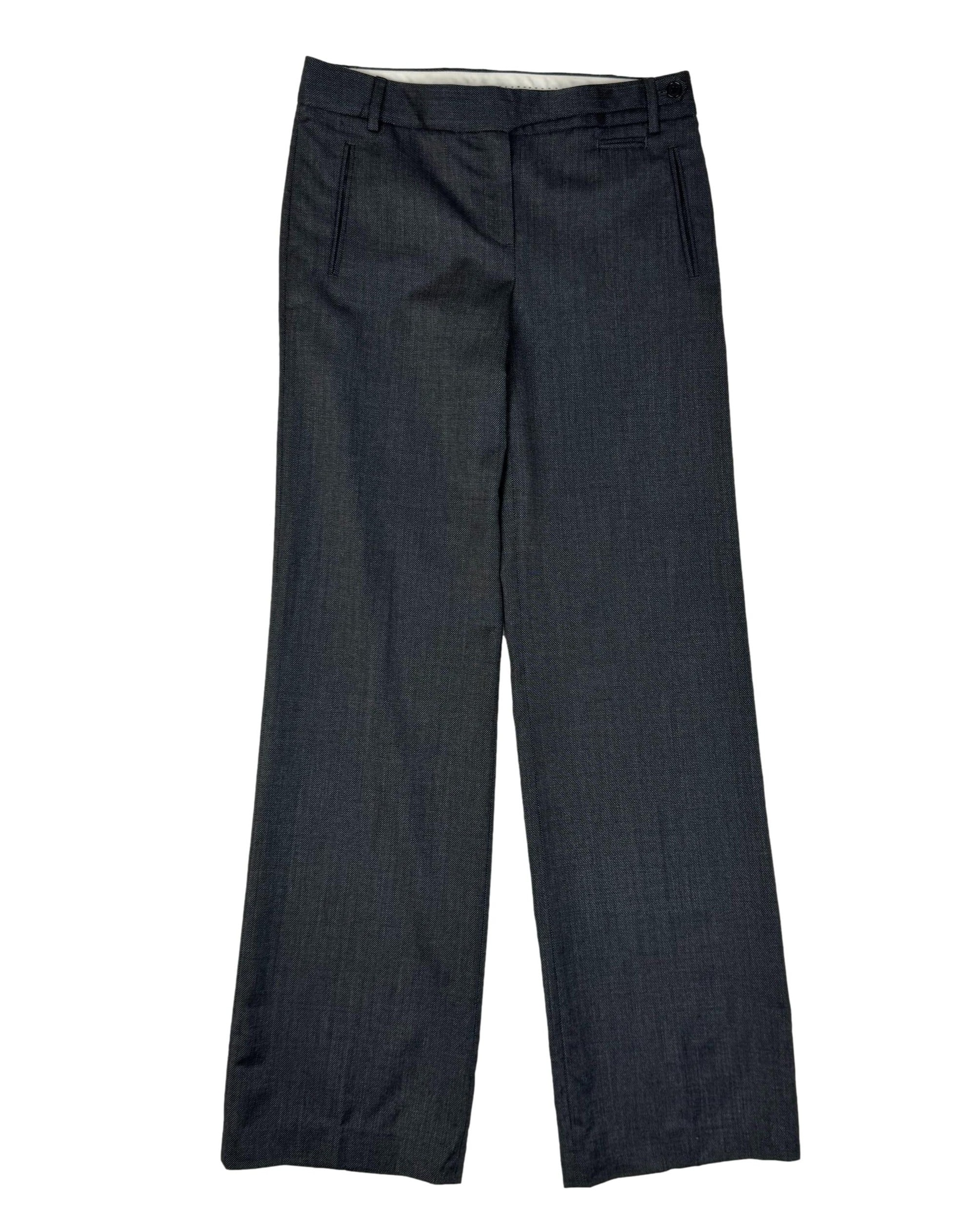 Juodos vilnos ir šilko mišinio MASSIMO DUTTI kelnės, M
