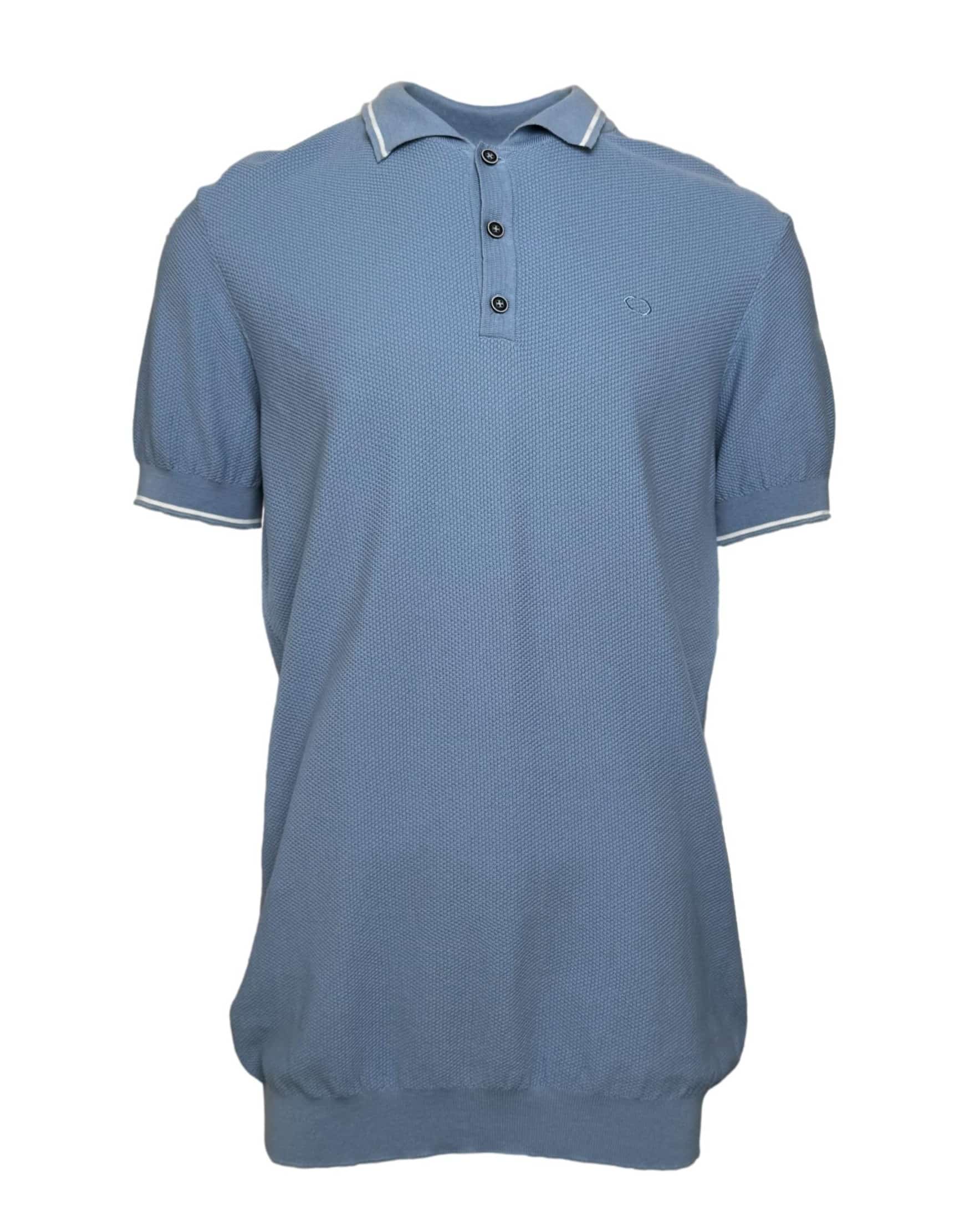 Vyriški šviesiai mėlyni AUDIMAS polo marškinėliai, XL