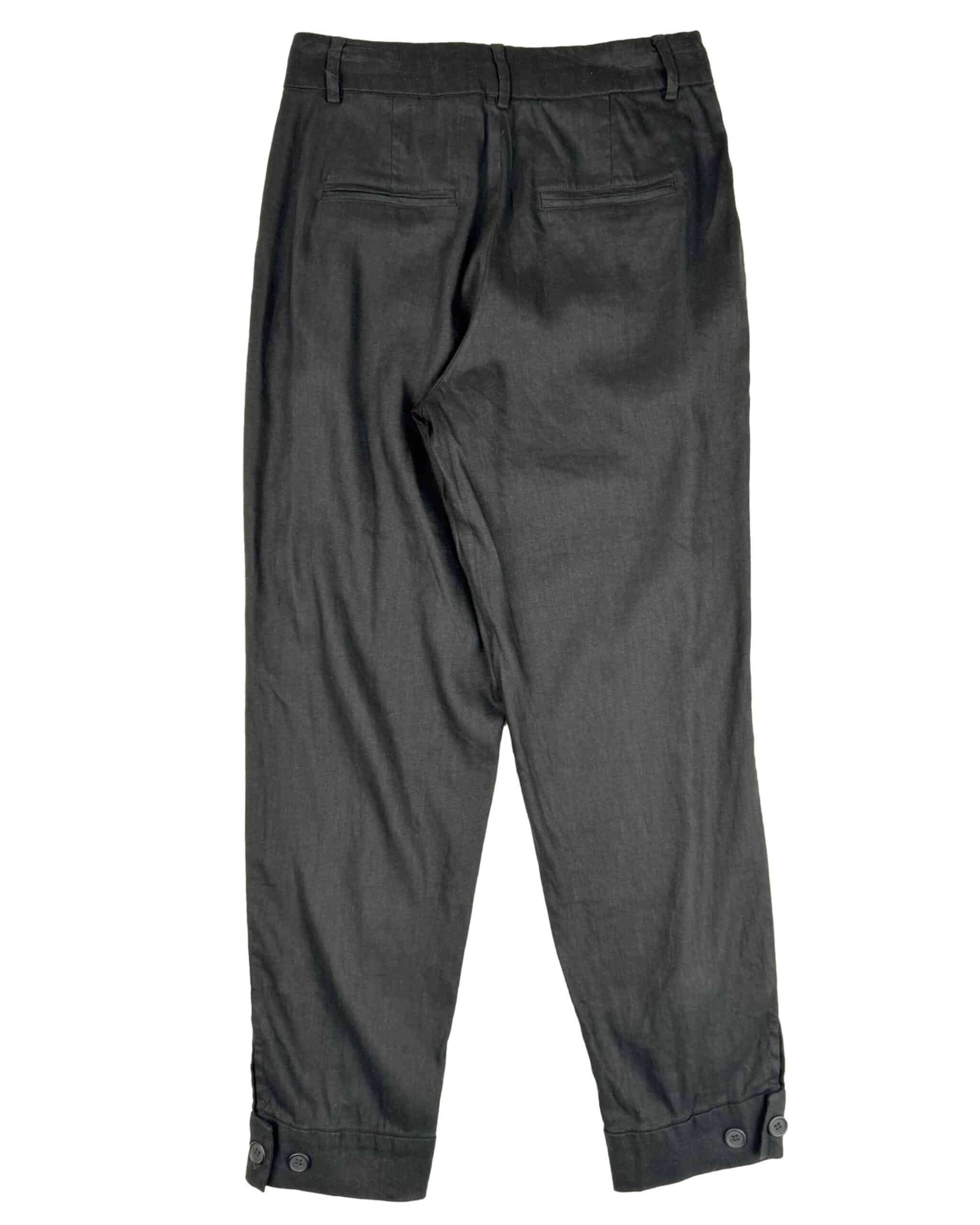 Juodos lino mišinio PULZ JEANS kelnės, XS, NAUJOS