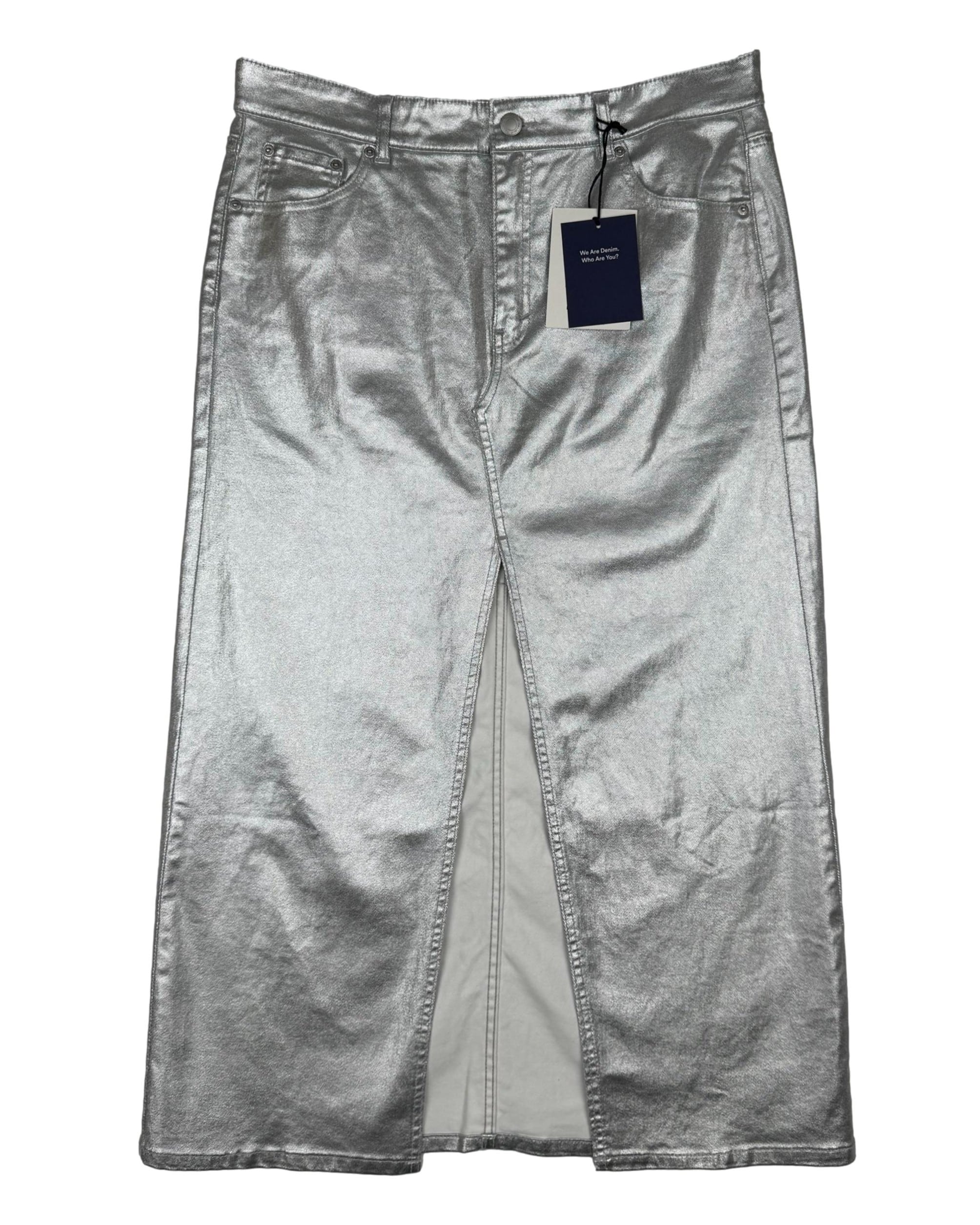Sidabro spalvos PULL & BEAR sijonas, XL, NAUJAS