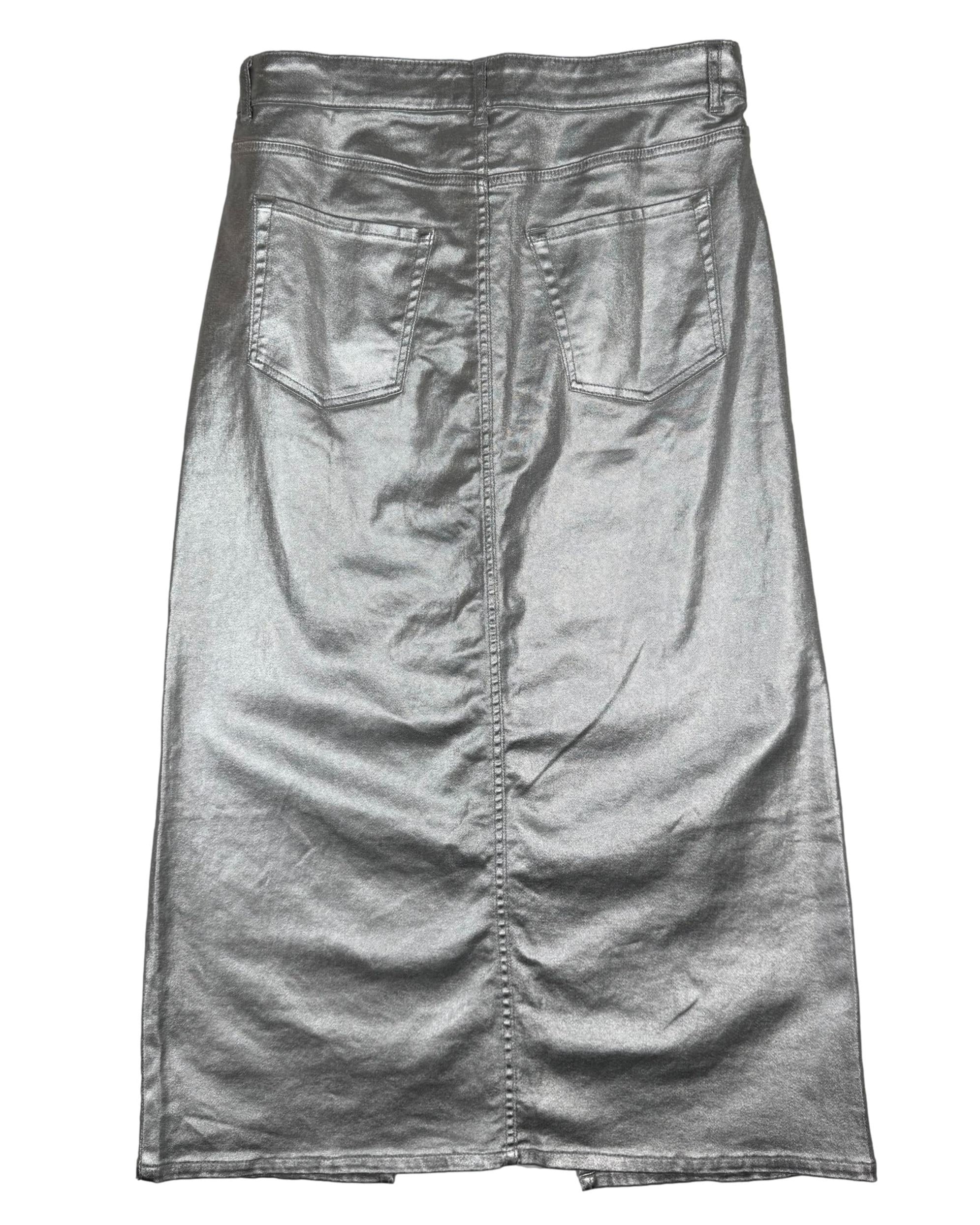 Sidabro spalvos PULL & BEAR sijonas, XL, NAUJAS