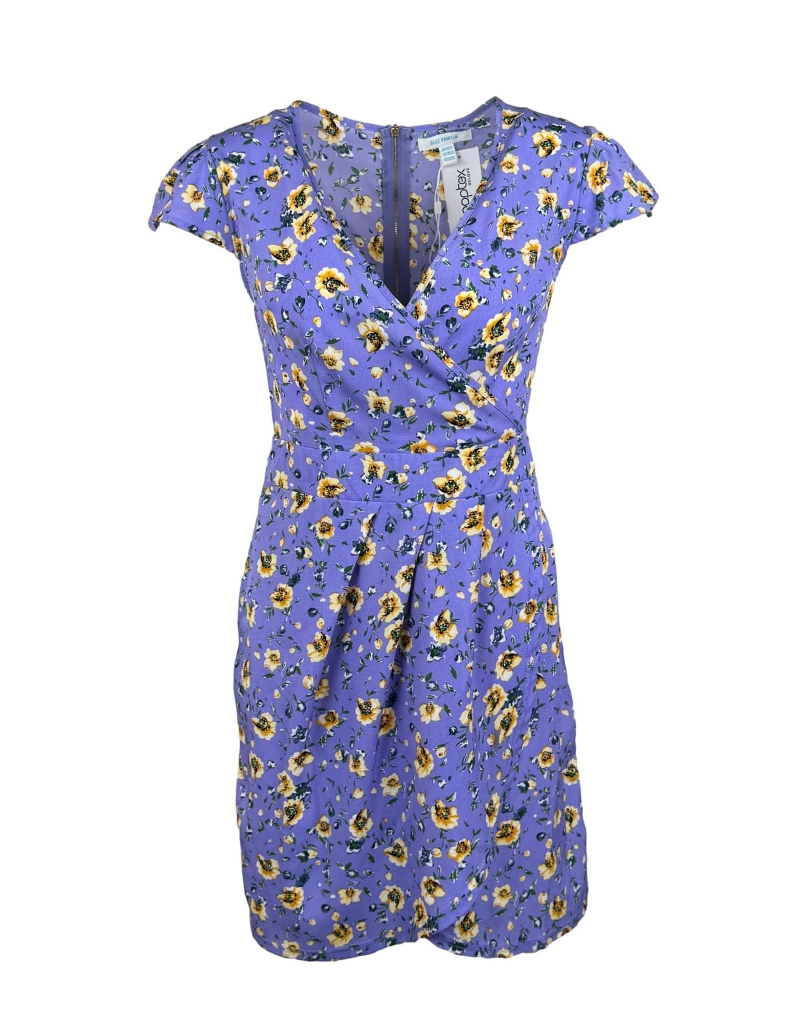 Violetinė gėlėta BLUE VANILLA suknelė, S