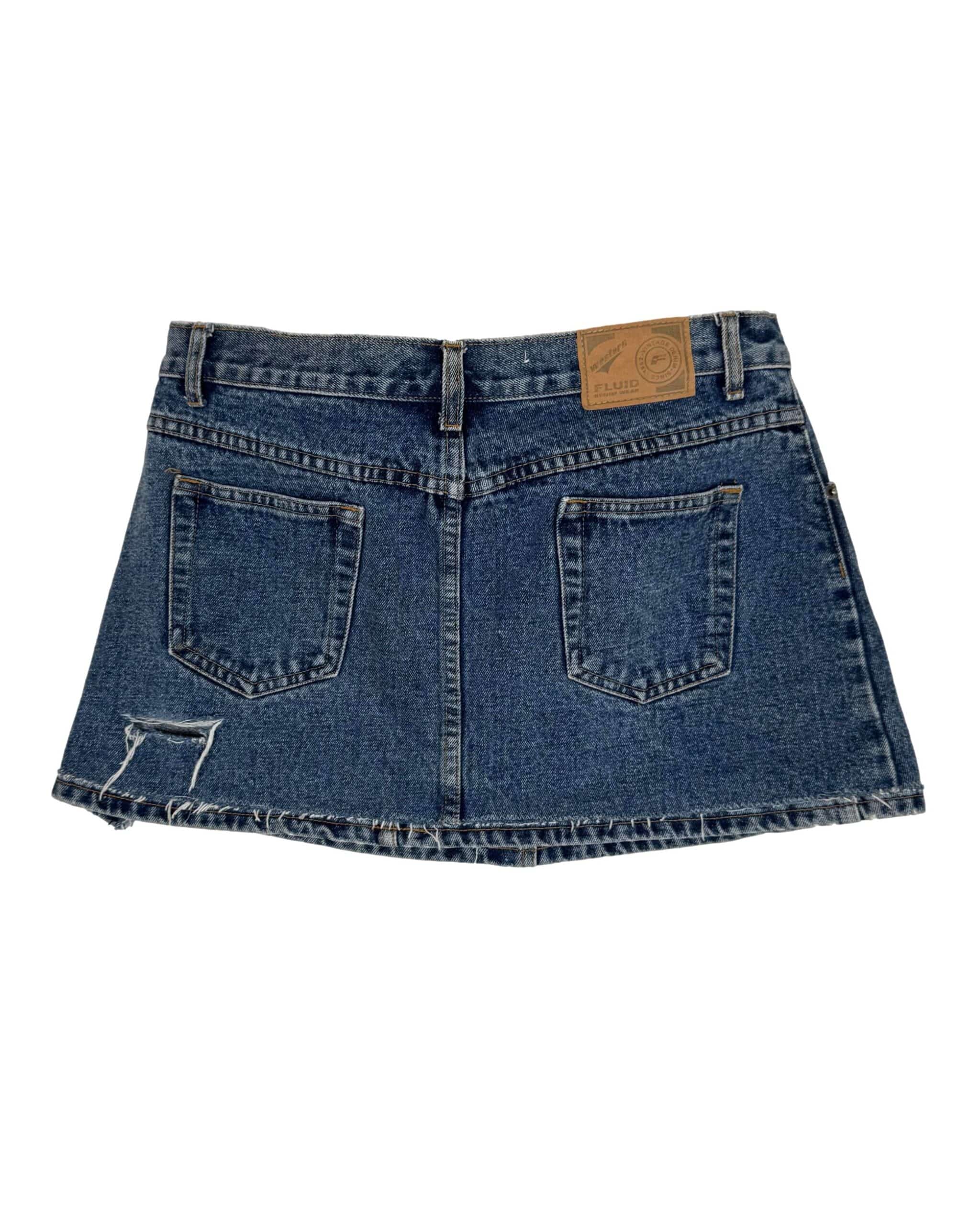 Mėlynas džinsinis FLUID DENIM sijonas, XL