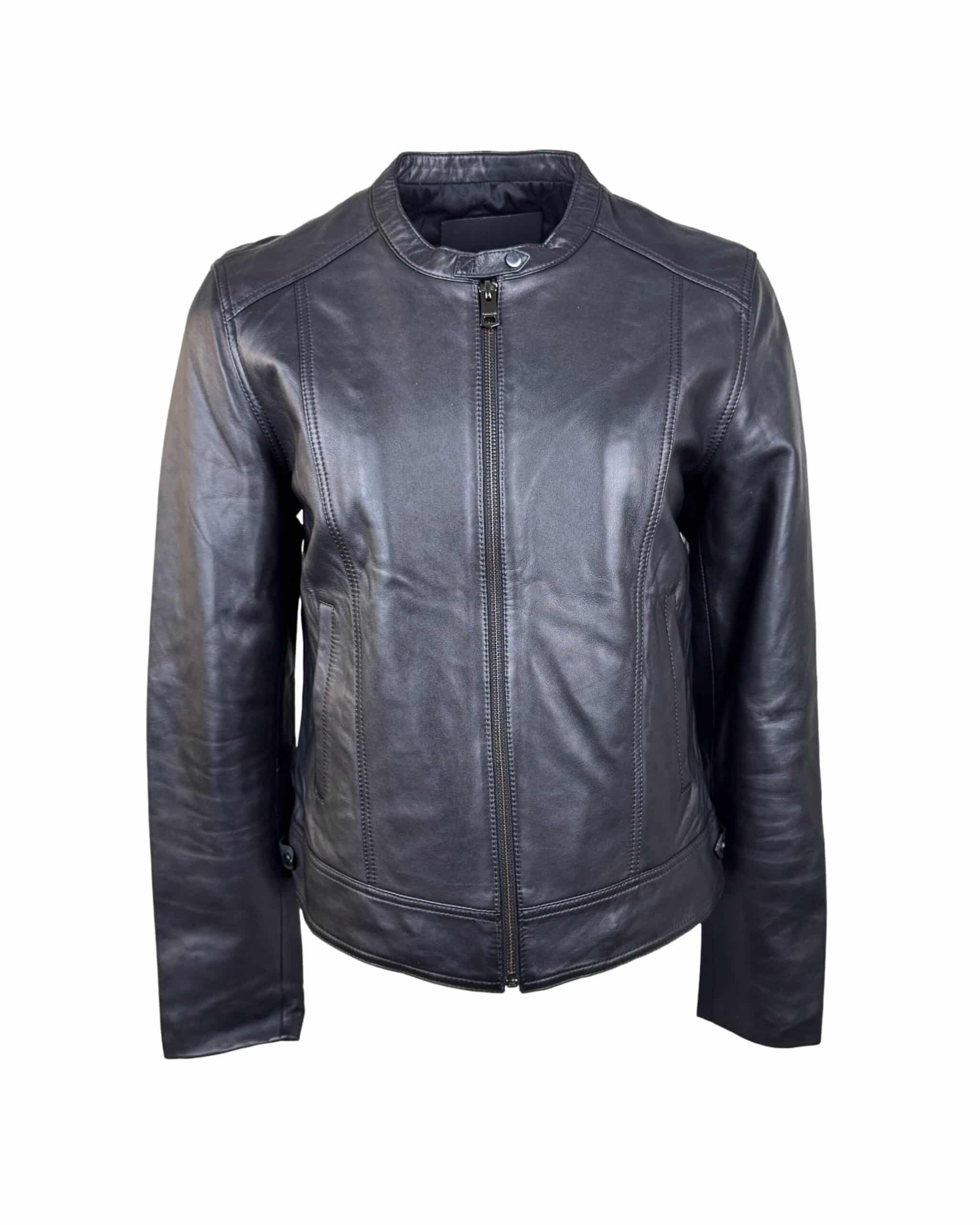 Juoda odinė MASSIMO DUTTI striukė, M