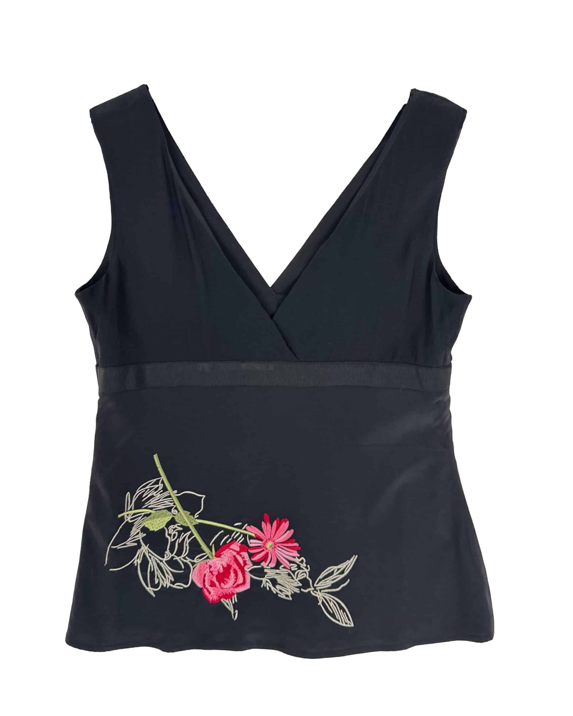 Juoda šilkinė vintažinė KAREN MILLEN palaidinė, S