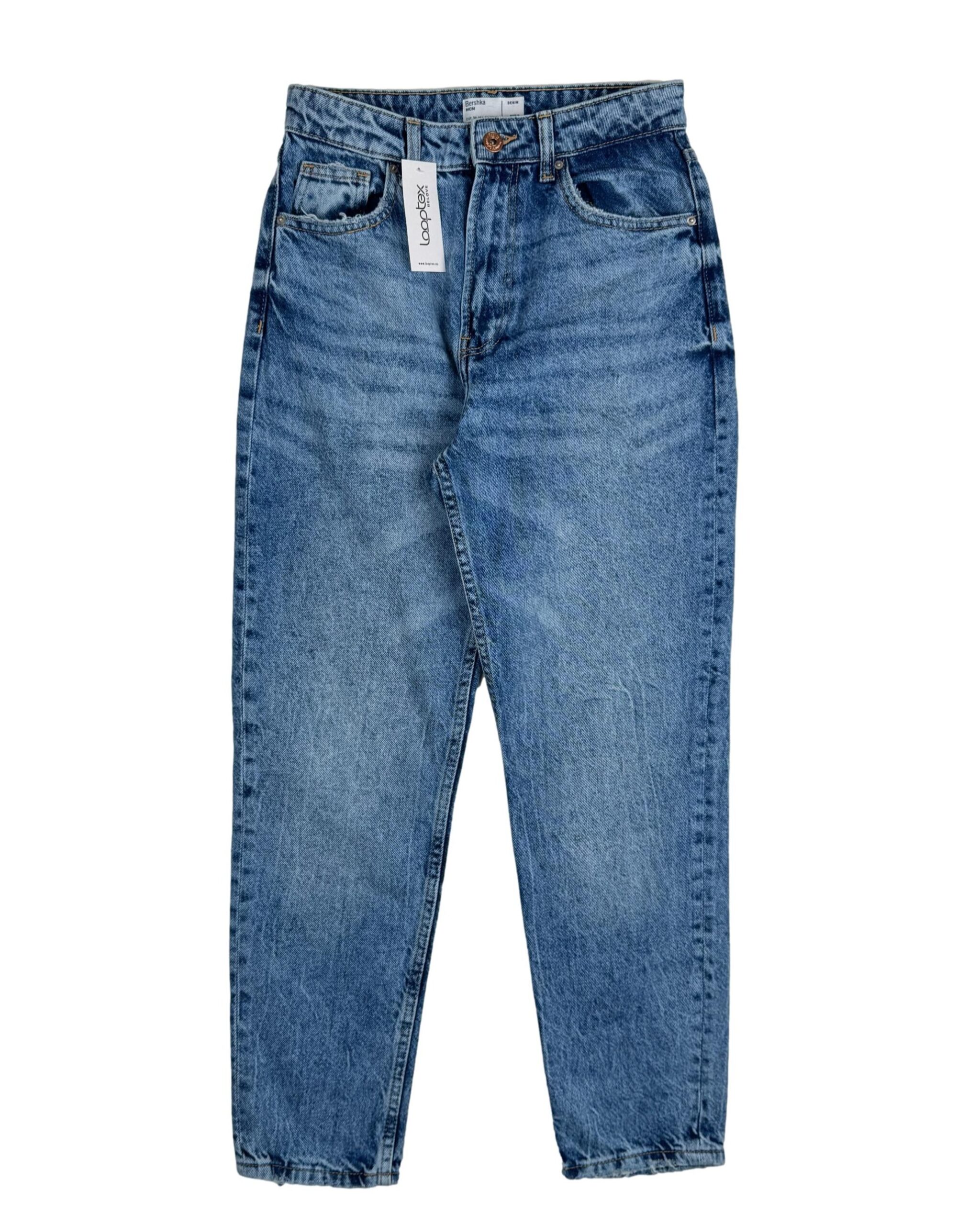 Mėlyni BERSHKA džinsai, S