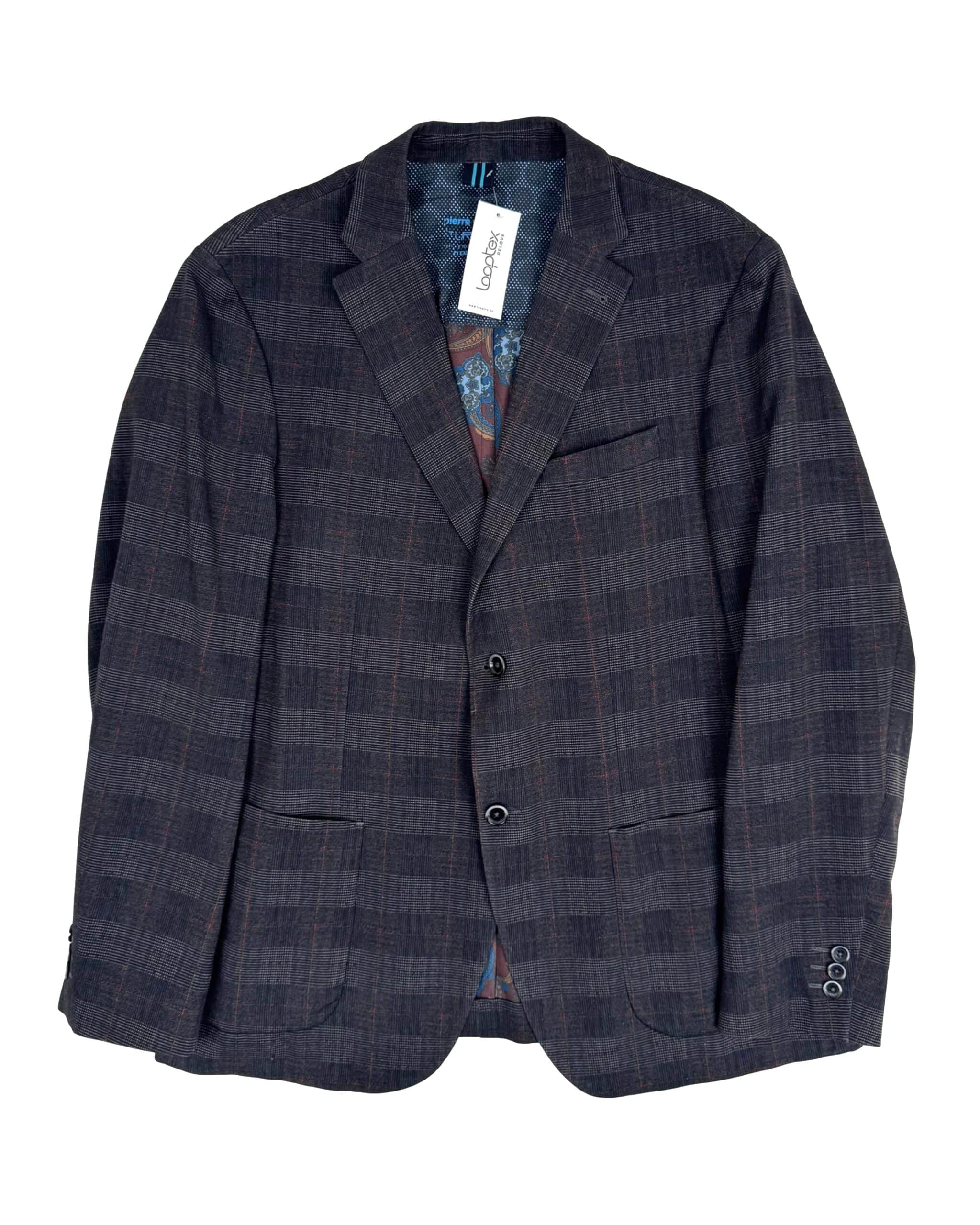 Vyriškas pilkas languotas PIERRE CARDIN švarkas, XL