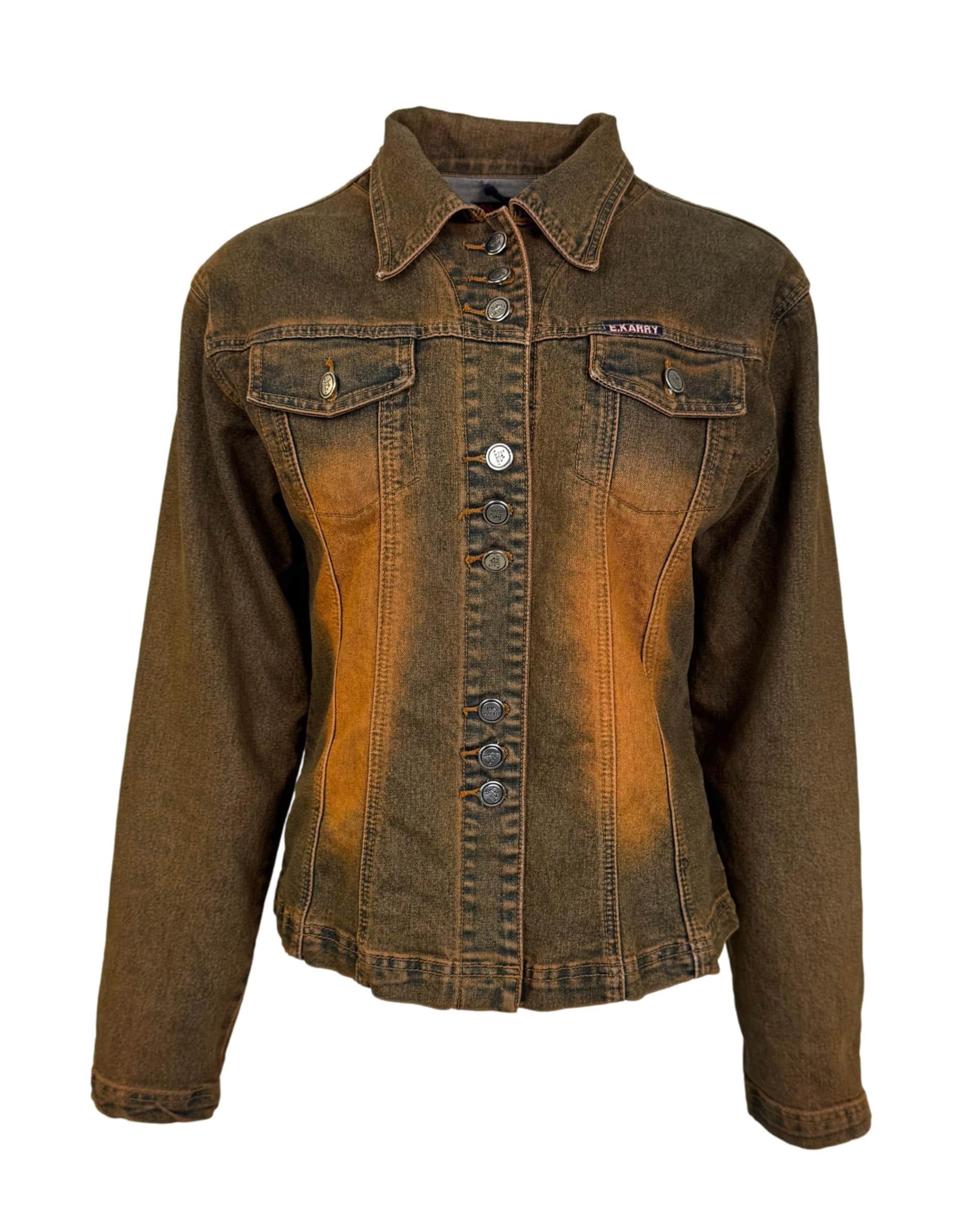 Rudas vintažinis E.KARRY JEANS švarkelis, XL