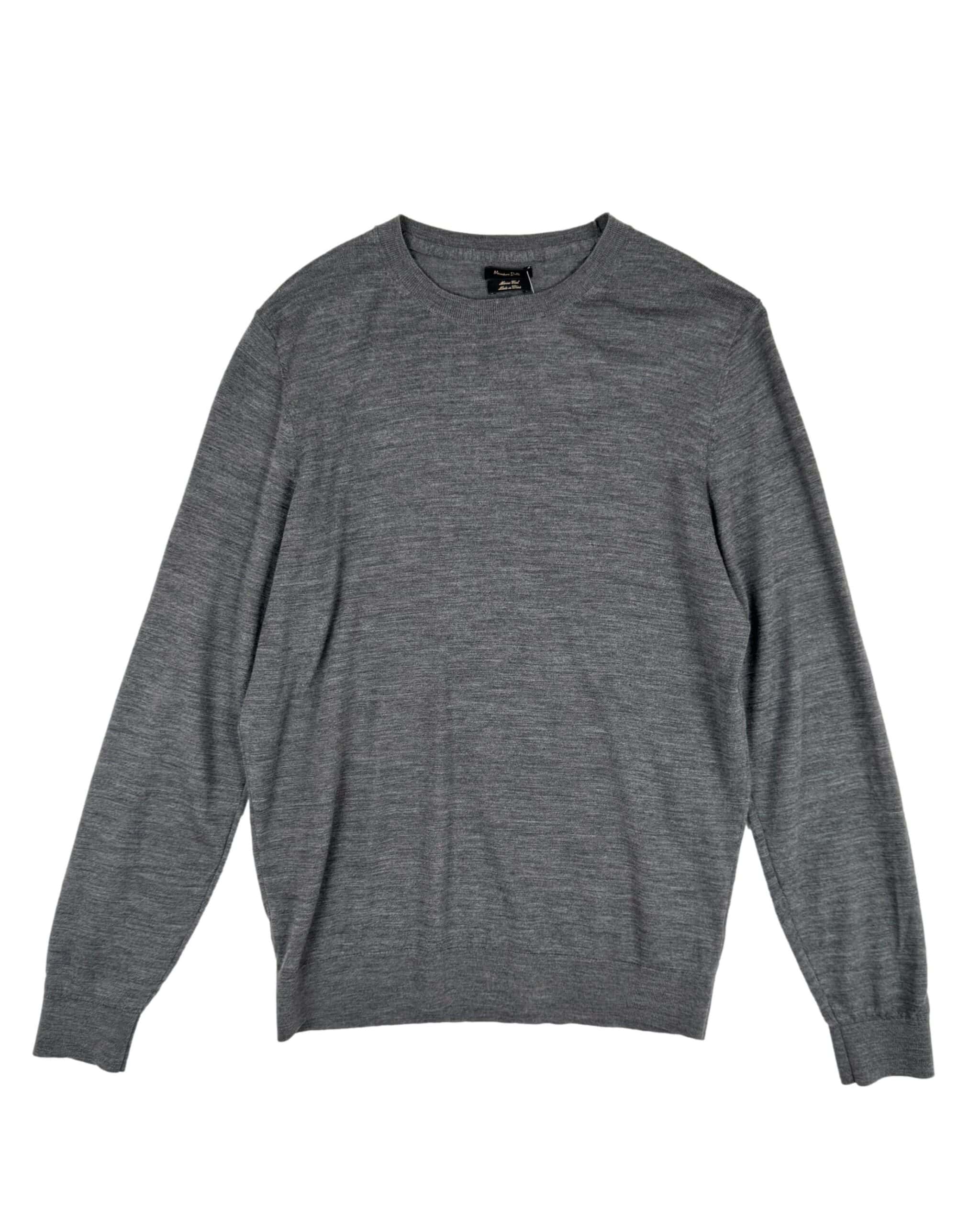 Vyriškas pilkas vilnos mišinio MASSIMO DUTTI megztinis, M