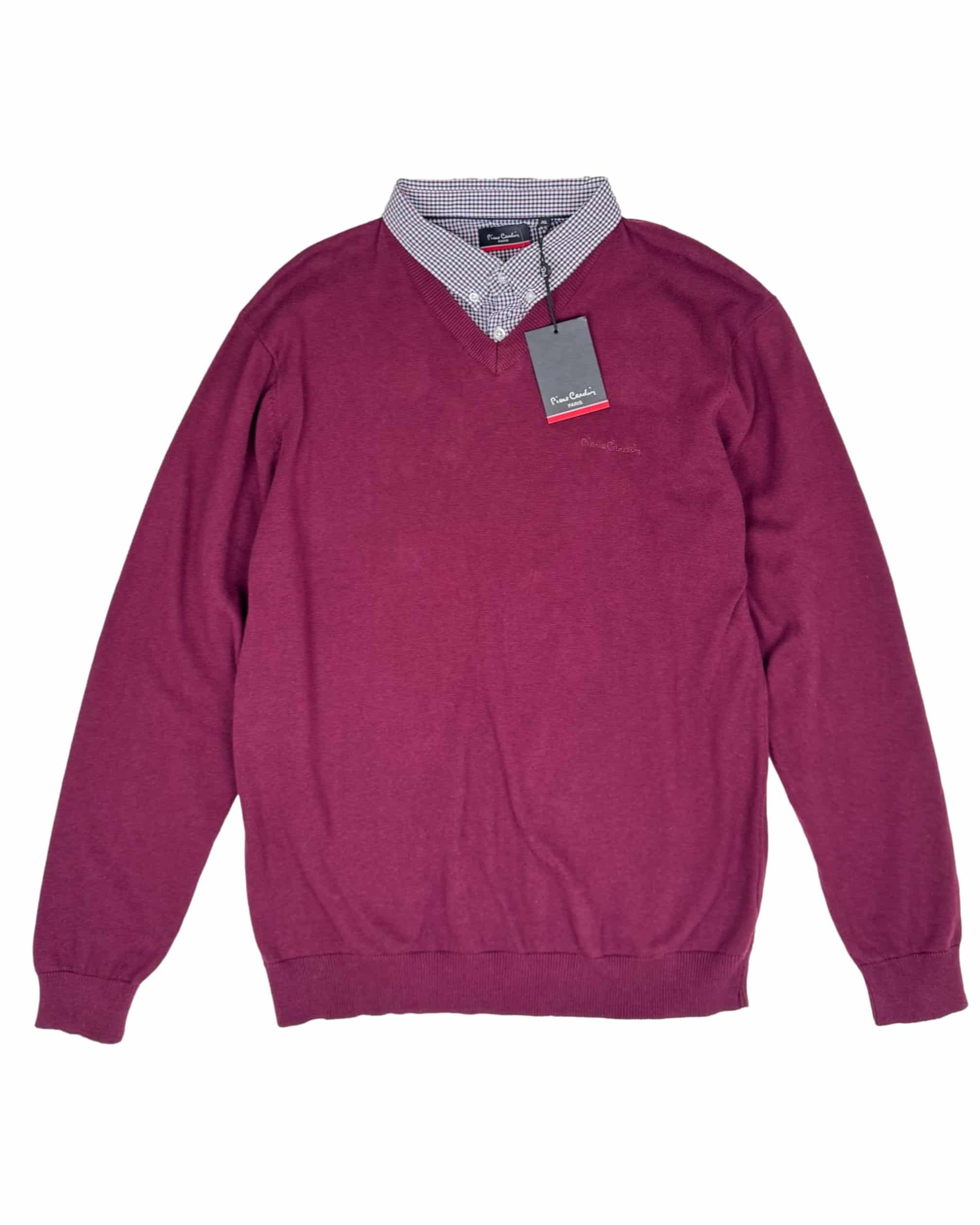 Vyriškas bordo spalvos PIERRE CARDIN megztinis, XL, NAUJAS
