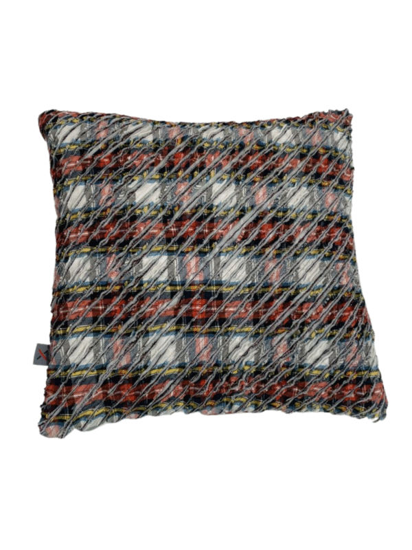 TEXTALE upcycled sluoksniuotas pagalvėlės užvalkalas, languotas